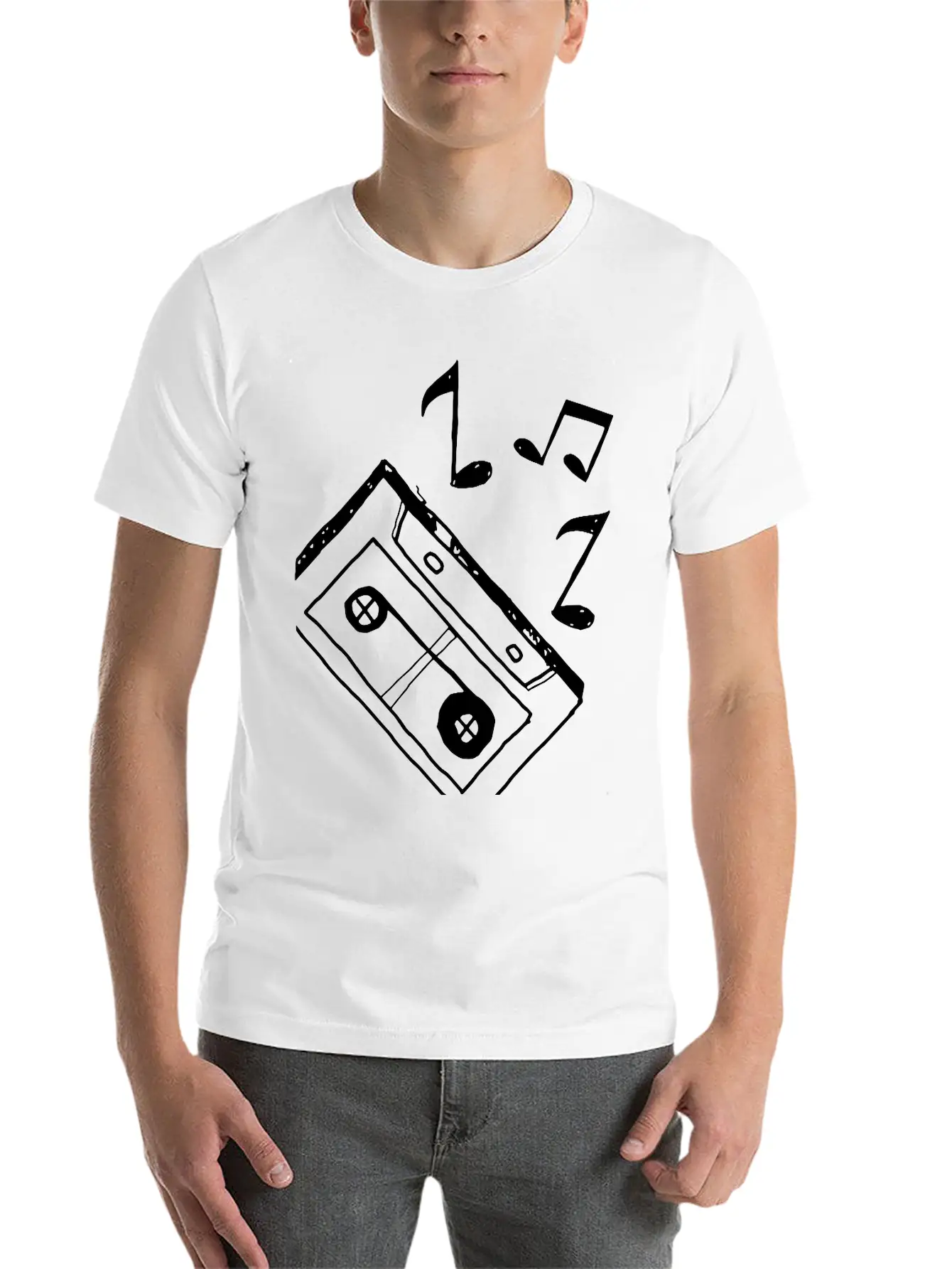 Music Tape Unisex Casual T-Shirt – Clean Design For Daily Comfort