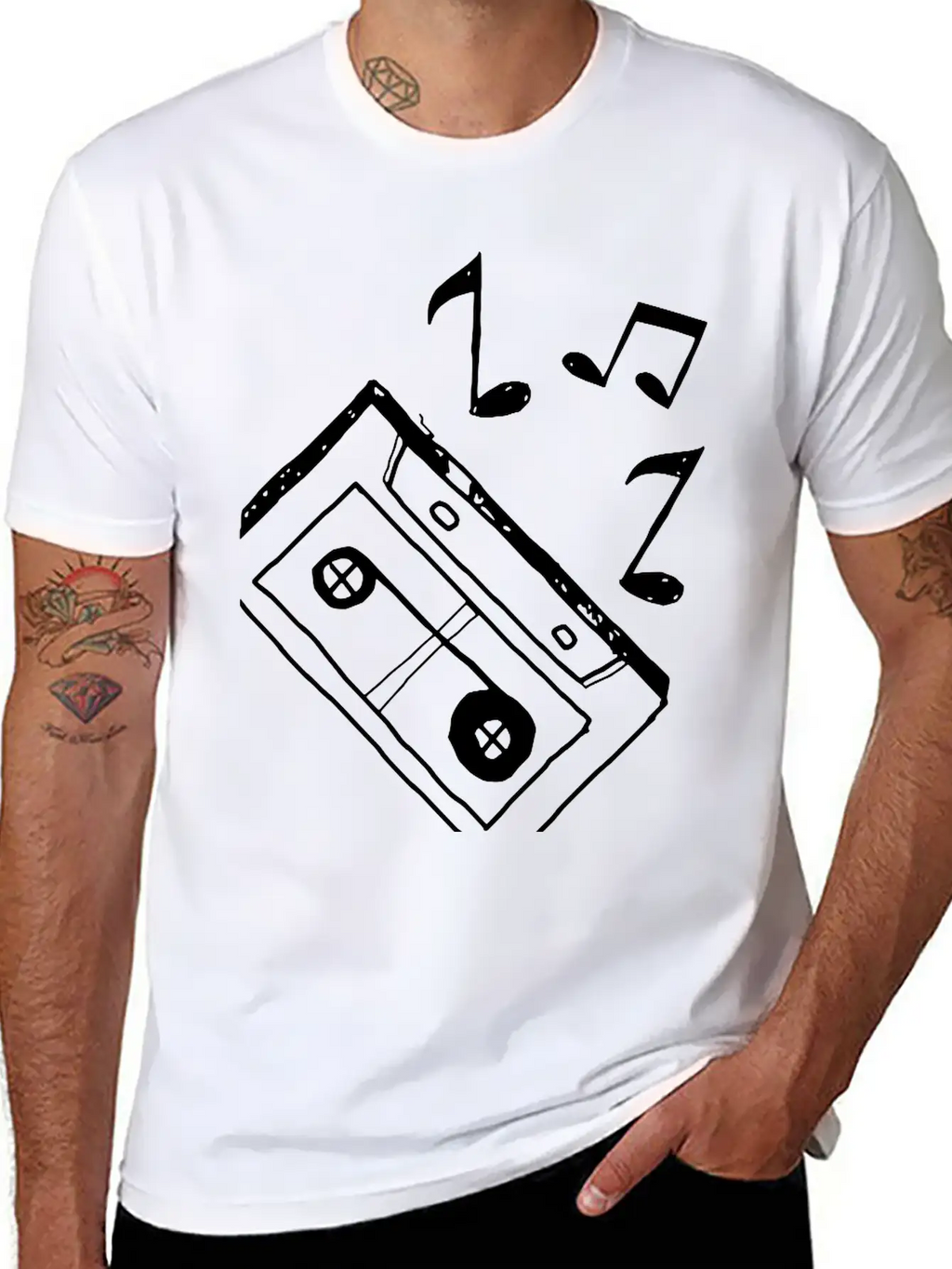 Music Tape Unisex Casual T-Shirt – Clean Design For Daily Comfort