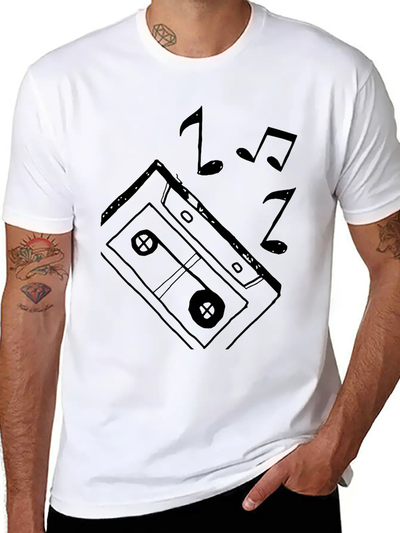 Music Tape Unisex Casual T-Shirt – Clean Design For Daily Comfort