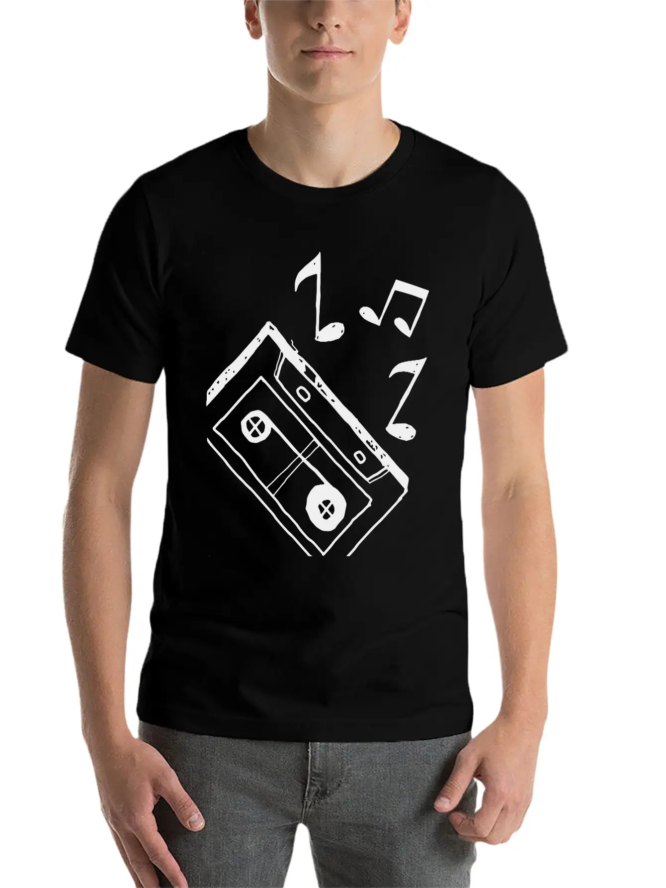 Music Tape Unisex Casual T-Shirt – Clean Design For Daily Comfort