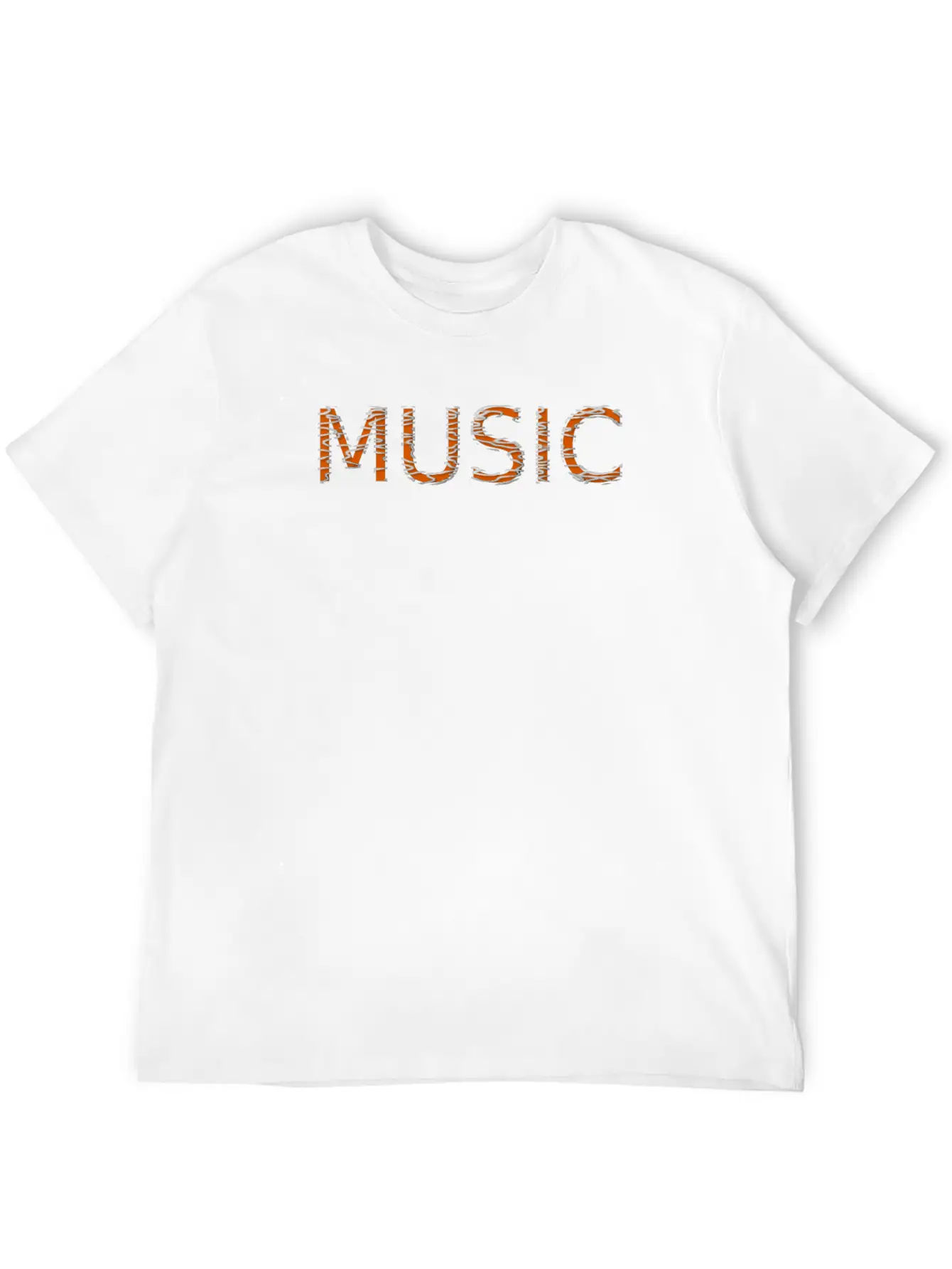 Music Text Casual Graphic T-Shirt – Simple And Comfortable Daily Wear