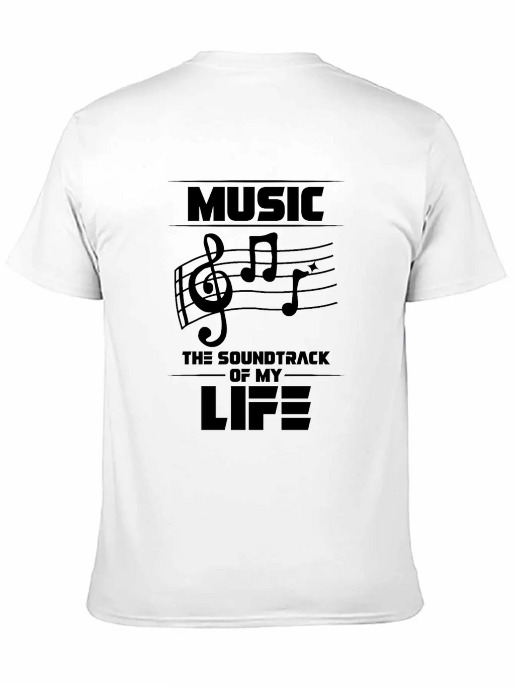 Music The Soundtrack Of My Life Music Note Casual Graphic T-Shirt – Simple And Comfortable Daily Wear