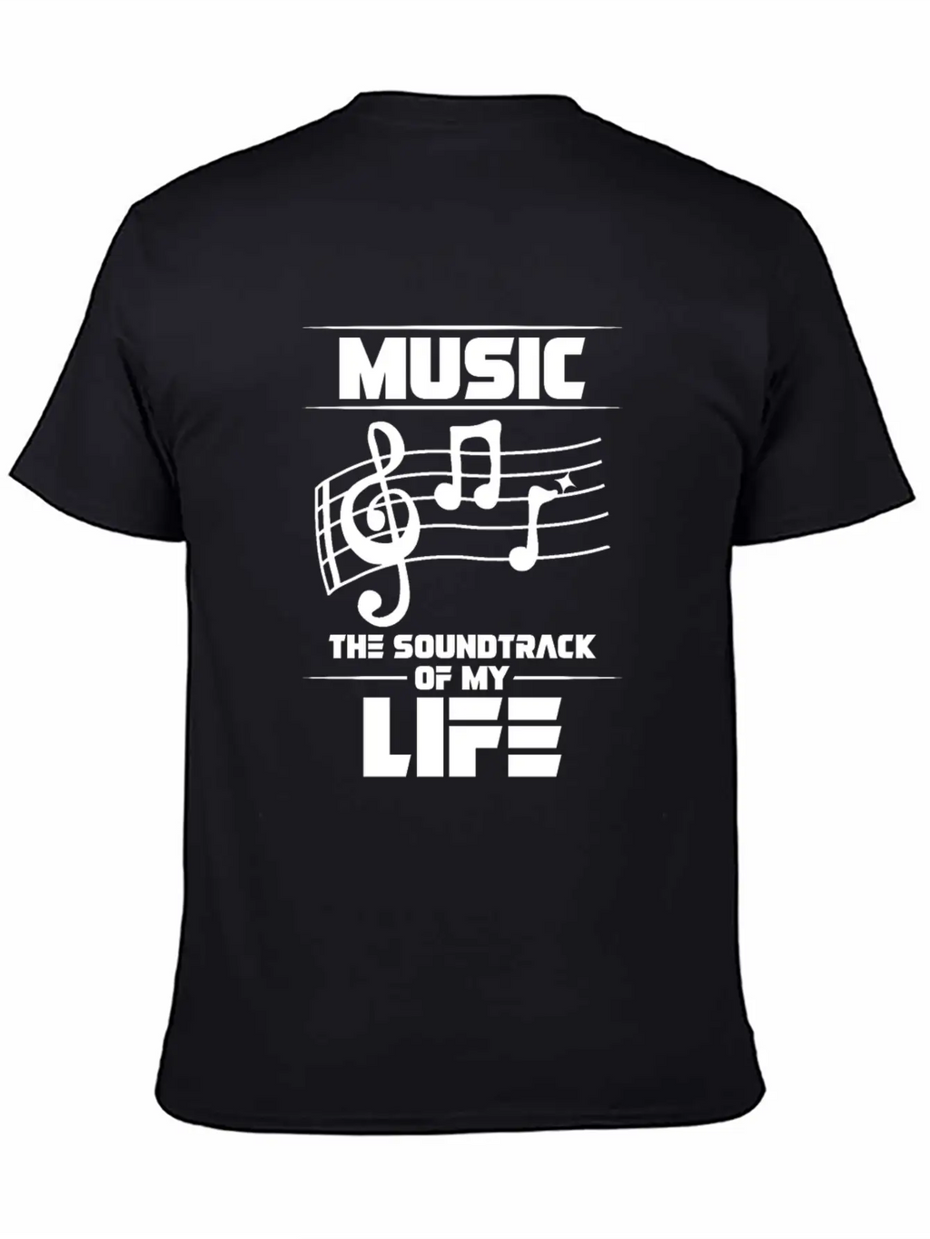 Music The Soundtrack Of My Life Music Note Casual Graphic T-Shirt – Simple And Comfortable Daily Wear