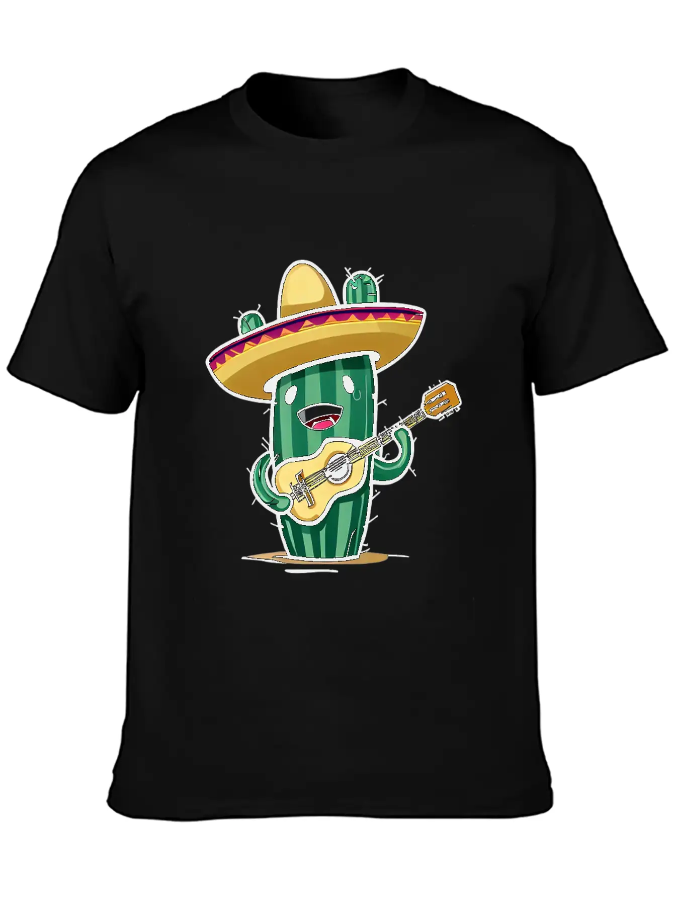 Musical Cactus Unisex Casual T-Shirt – Clean Design For Daily Comfort