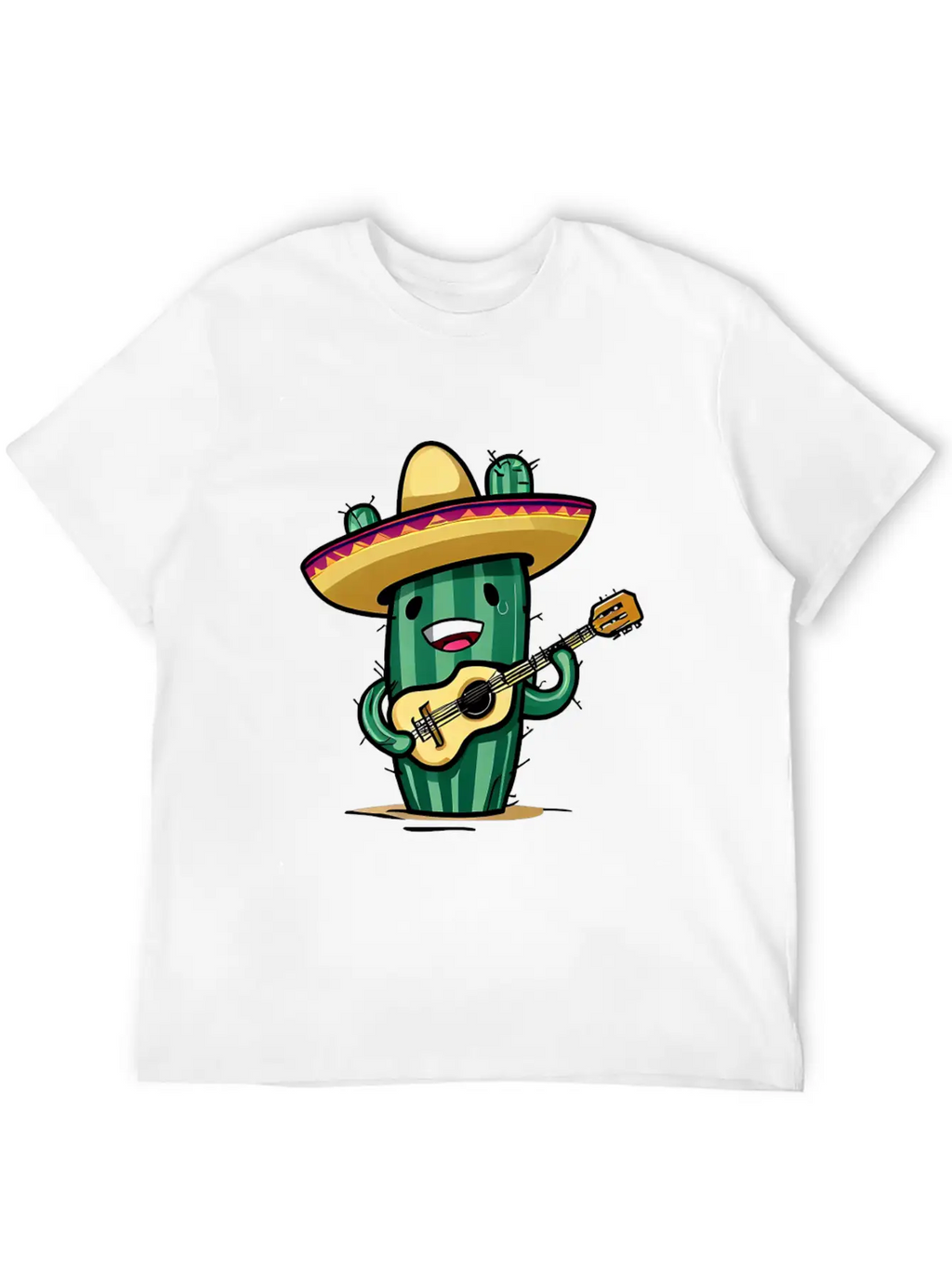 Musical Cactus Unisex Casual T-Shirt – Clean Design For Daily Comfort