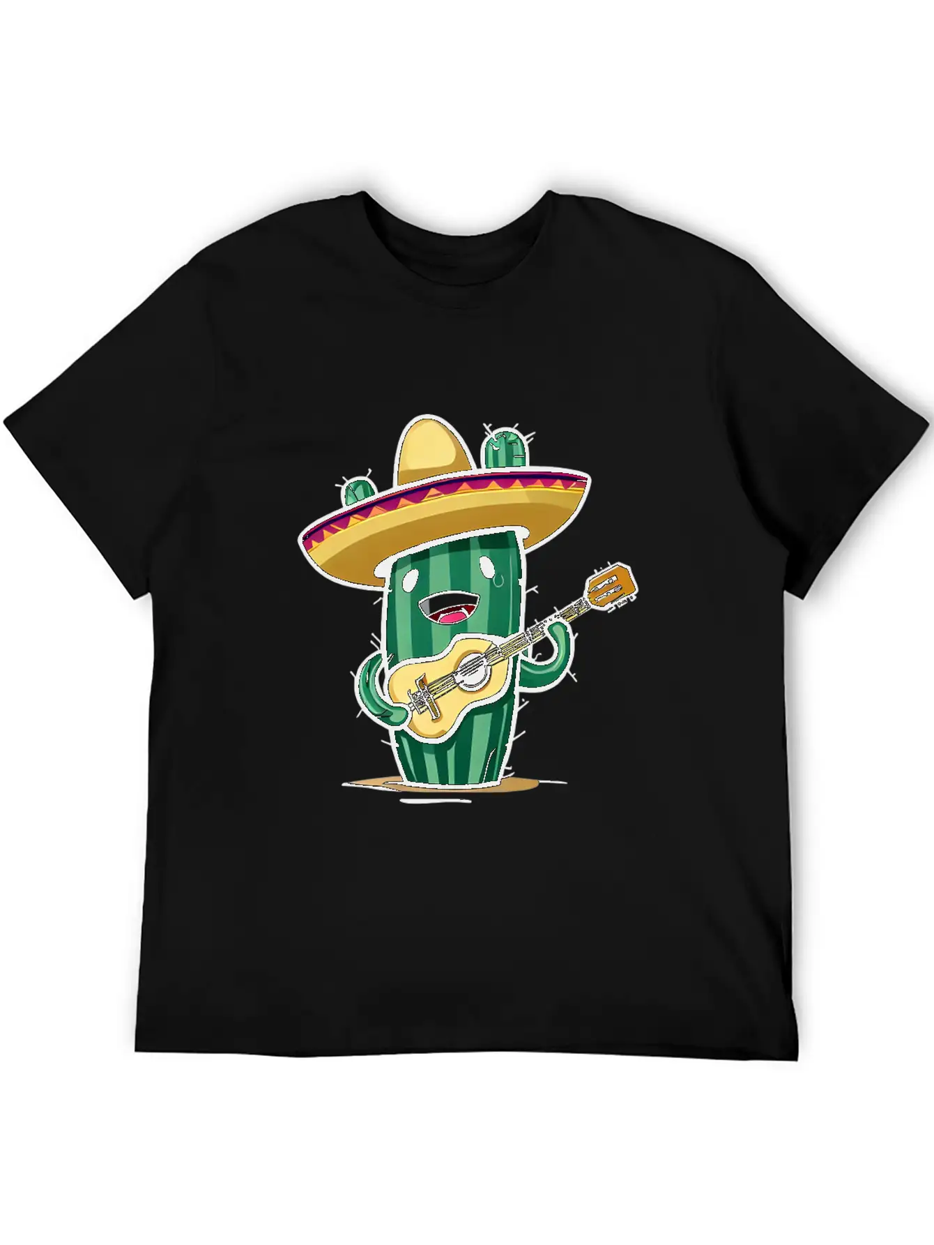 Musical Cactus Unisex Casual T-Shirt – Clean Design For Daily Comfort