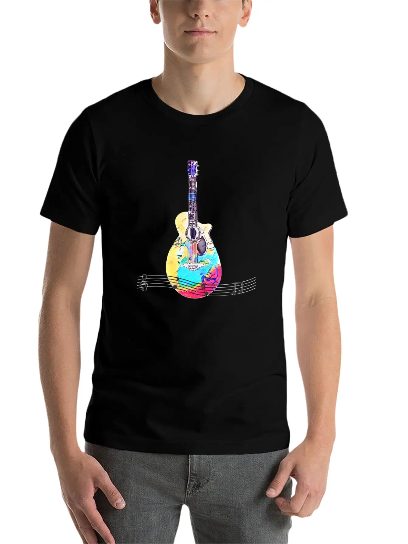 Musical Notes Stylish Everyday T-Shirt – Unisex Basic Cotton Tee