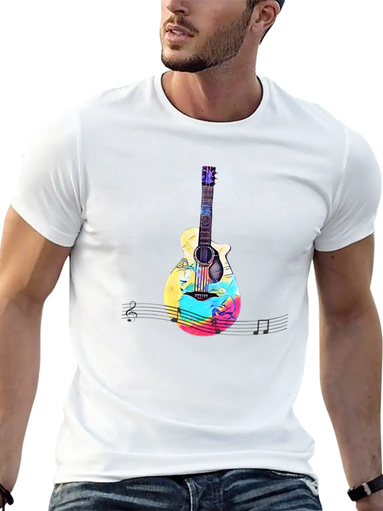 Musical Notes Stylish Everyday T-Shirt – Unisex Basic Cotton Tee