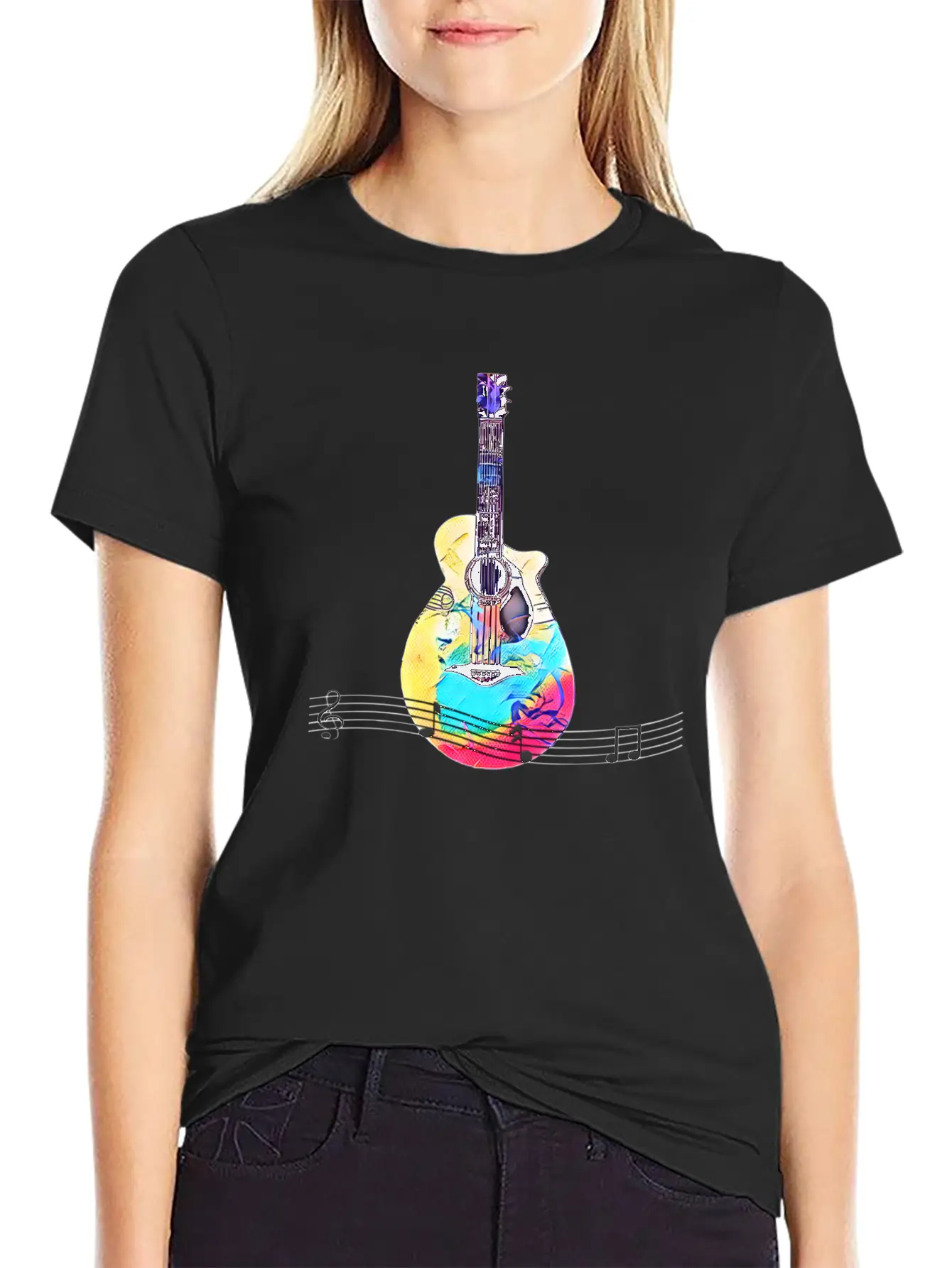Musical Notes Stylish Everyday T-Shirt – Unisex Basic Cotton Tee