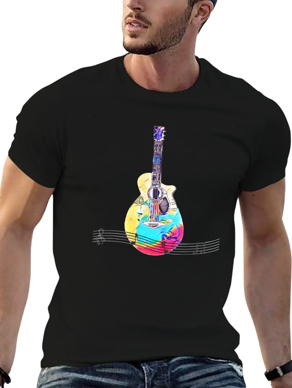 Musical Notes Stylish Everyday T-Shirt – Unisex Basic Cotton Tee