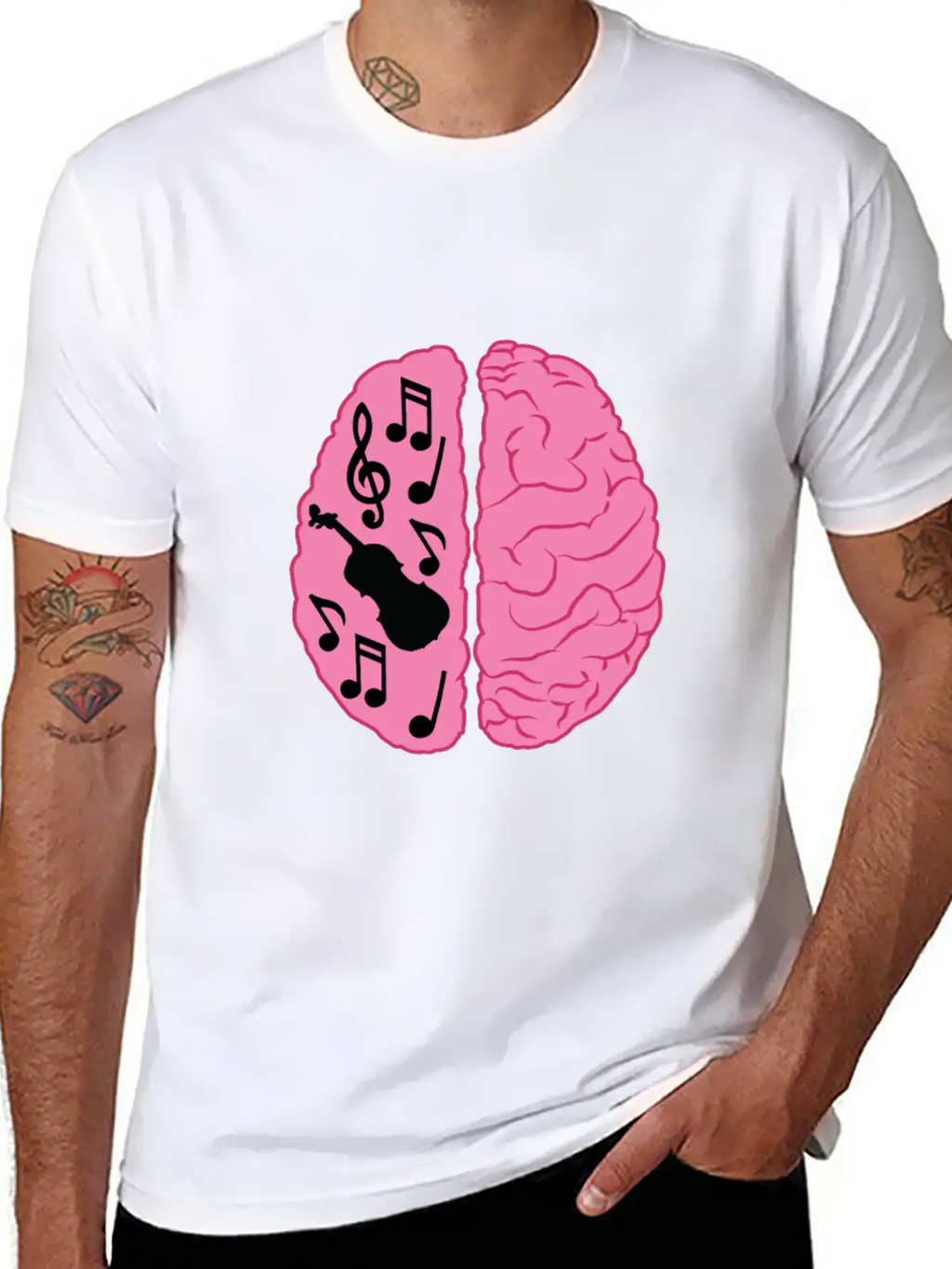 Musician Brain Unisex Casual T-Shirt – Clean Design For Daily Comfort