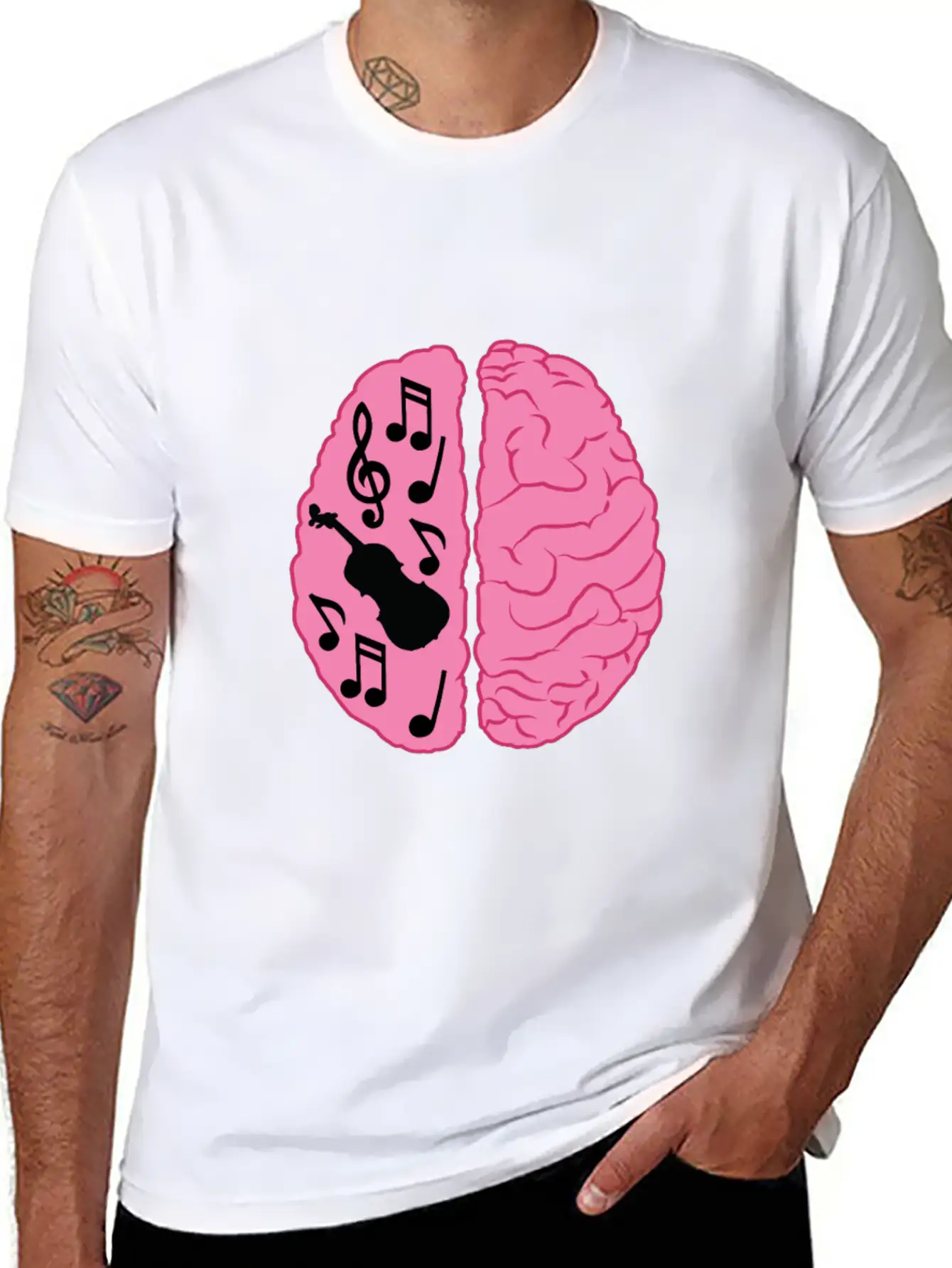 Musician Brain Unisex Casual T-Shirt – Clean Design For Daily Comfort