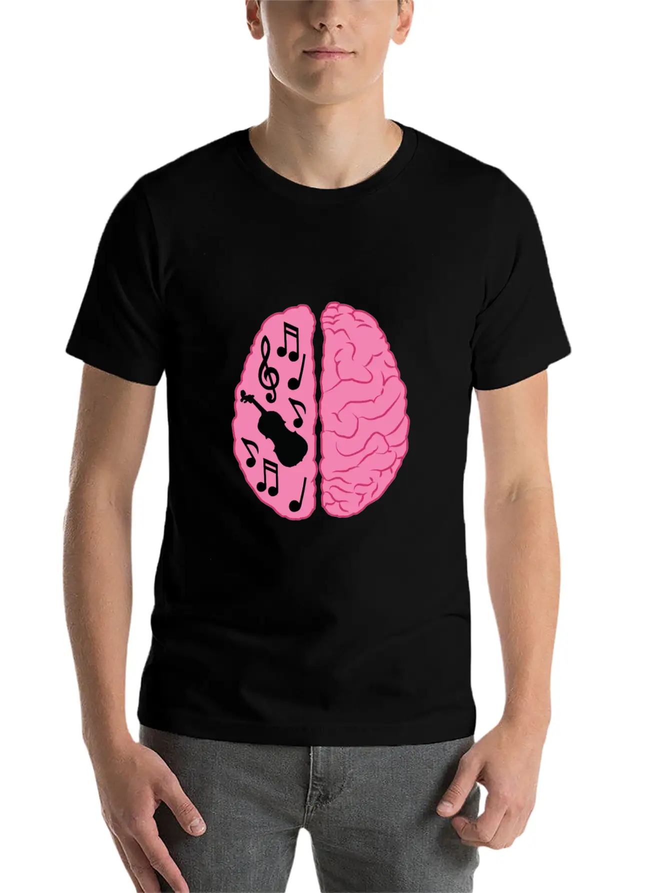 Musician Brain Unisex Casual T-Shirt – Clean Design For Daily Comfort