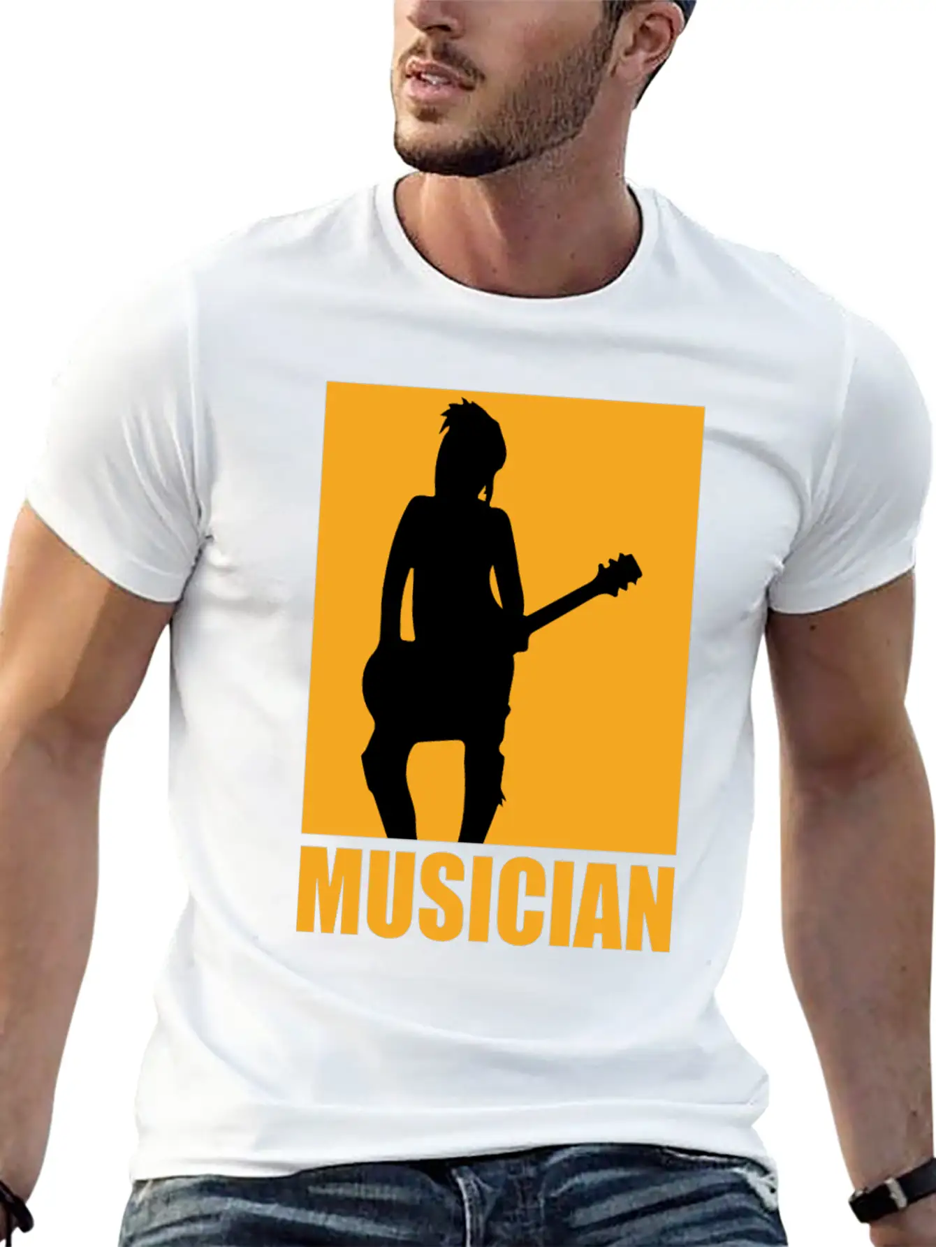 Musician Design Unisex Casual T-Shirt – Clean Design For Daily Comfort