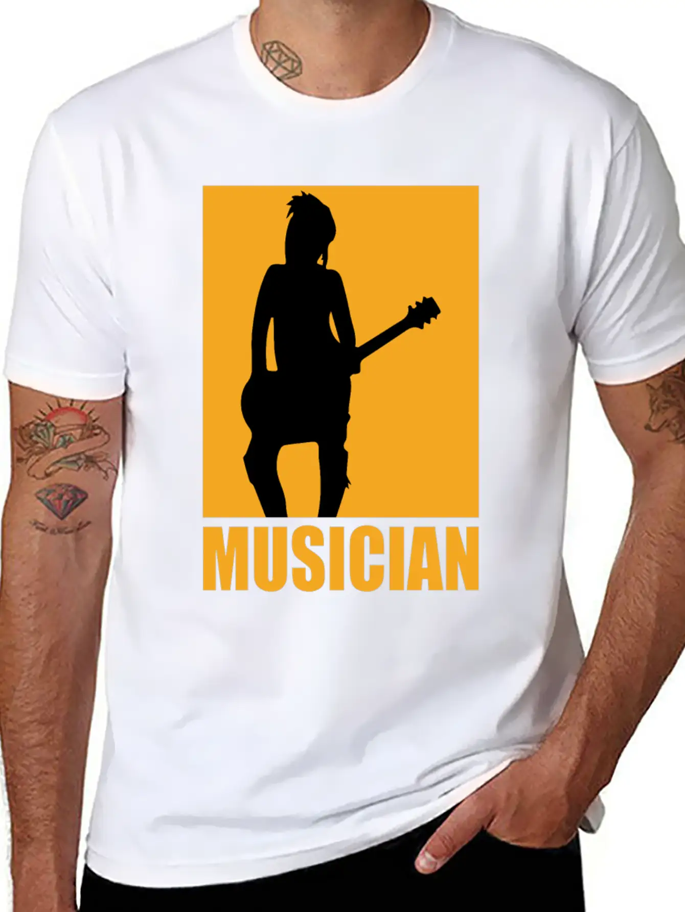 Musician Design Unisex Casual T-Shirt – Clean Design For Daily Comfort