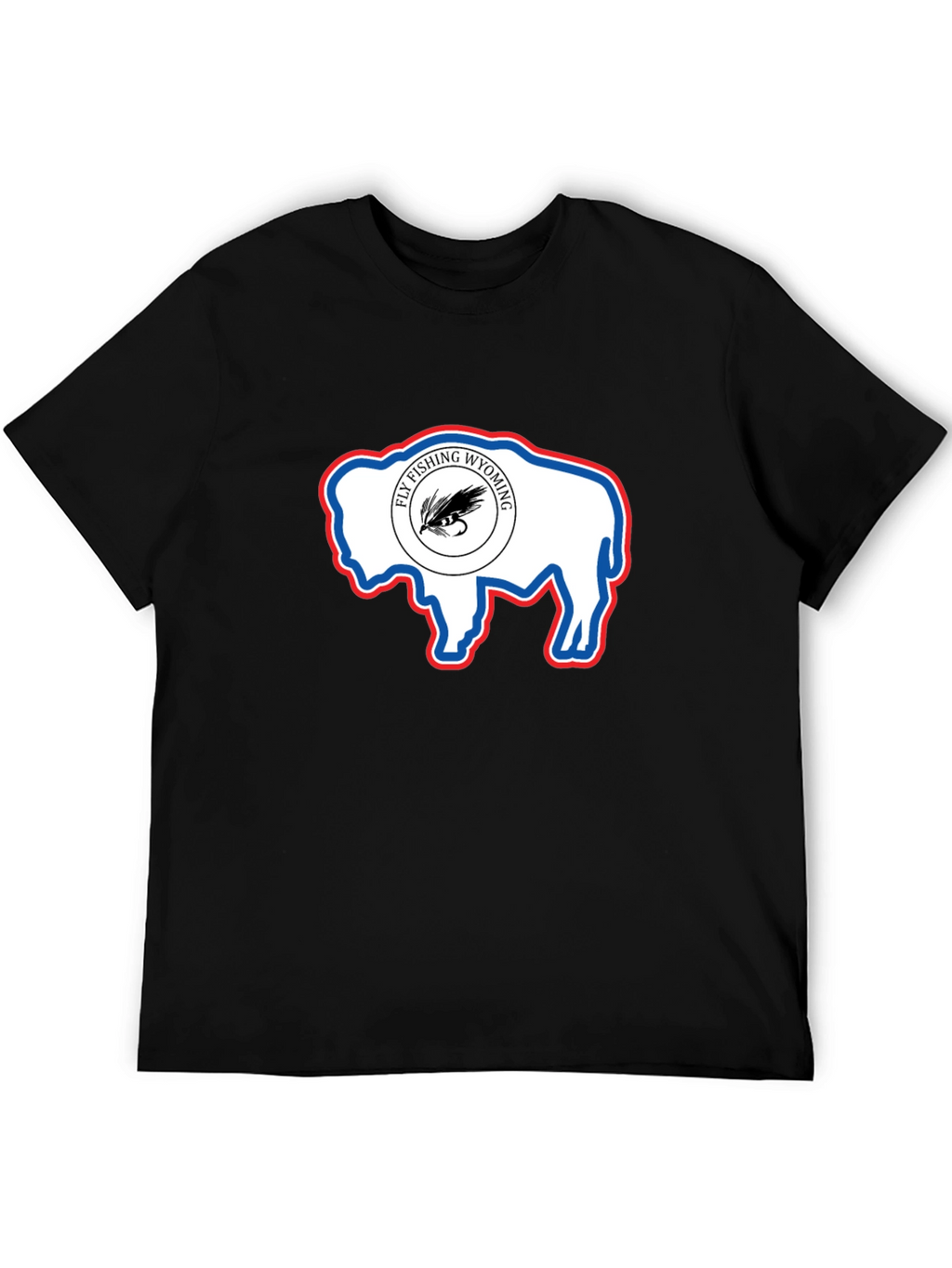 Wyoming Fly Fishing Buffalo T-Shirt