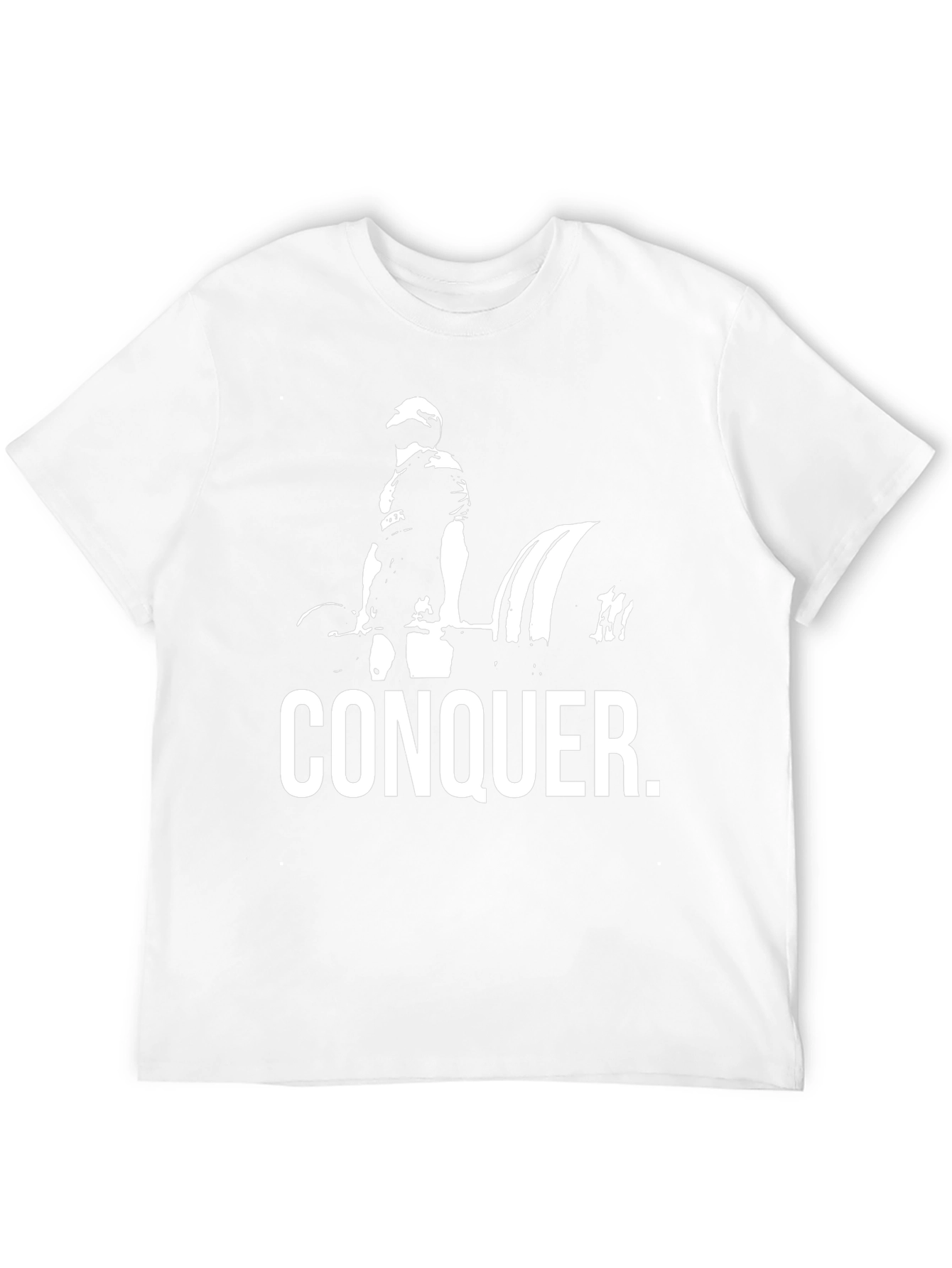 Conquer Graphic Tee - Black Gym Workout Shirt