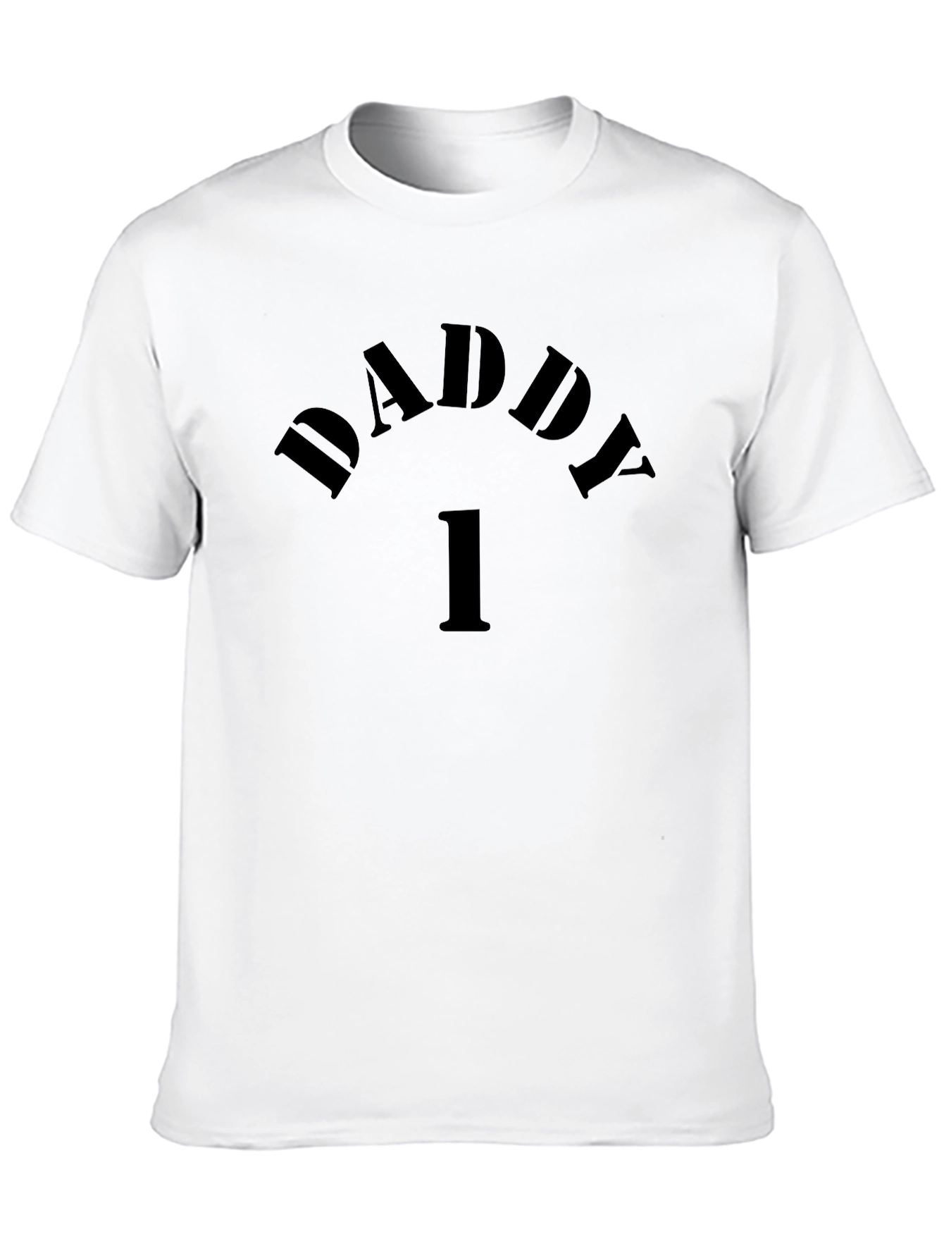 Daddy Number One Black Graphic Tee