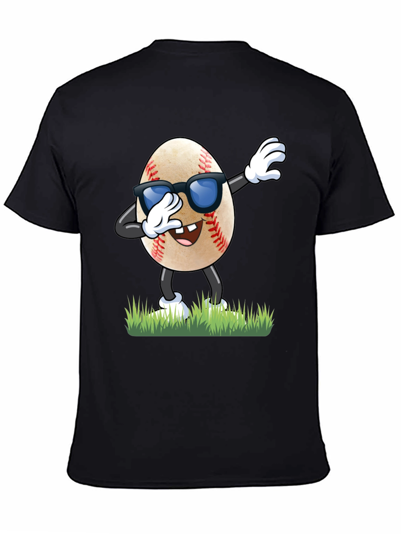 Funny Baseball Egg Dabbing Graphic T-Shirt