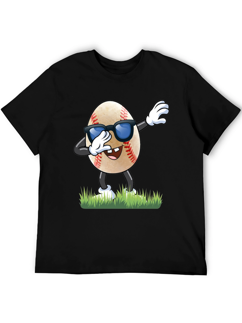 Funny Baseball Egg Dabbing Graphic T-Shirt