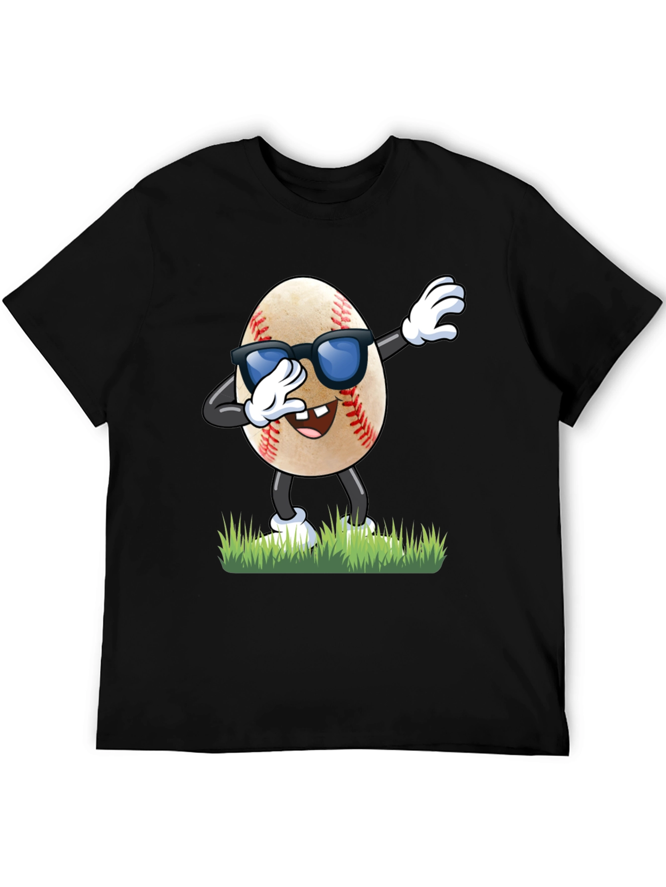 Funny Baseball Egg Dabbing Graphic T-Shirt