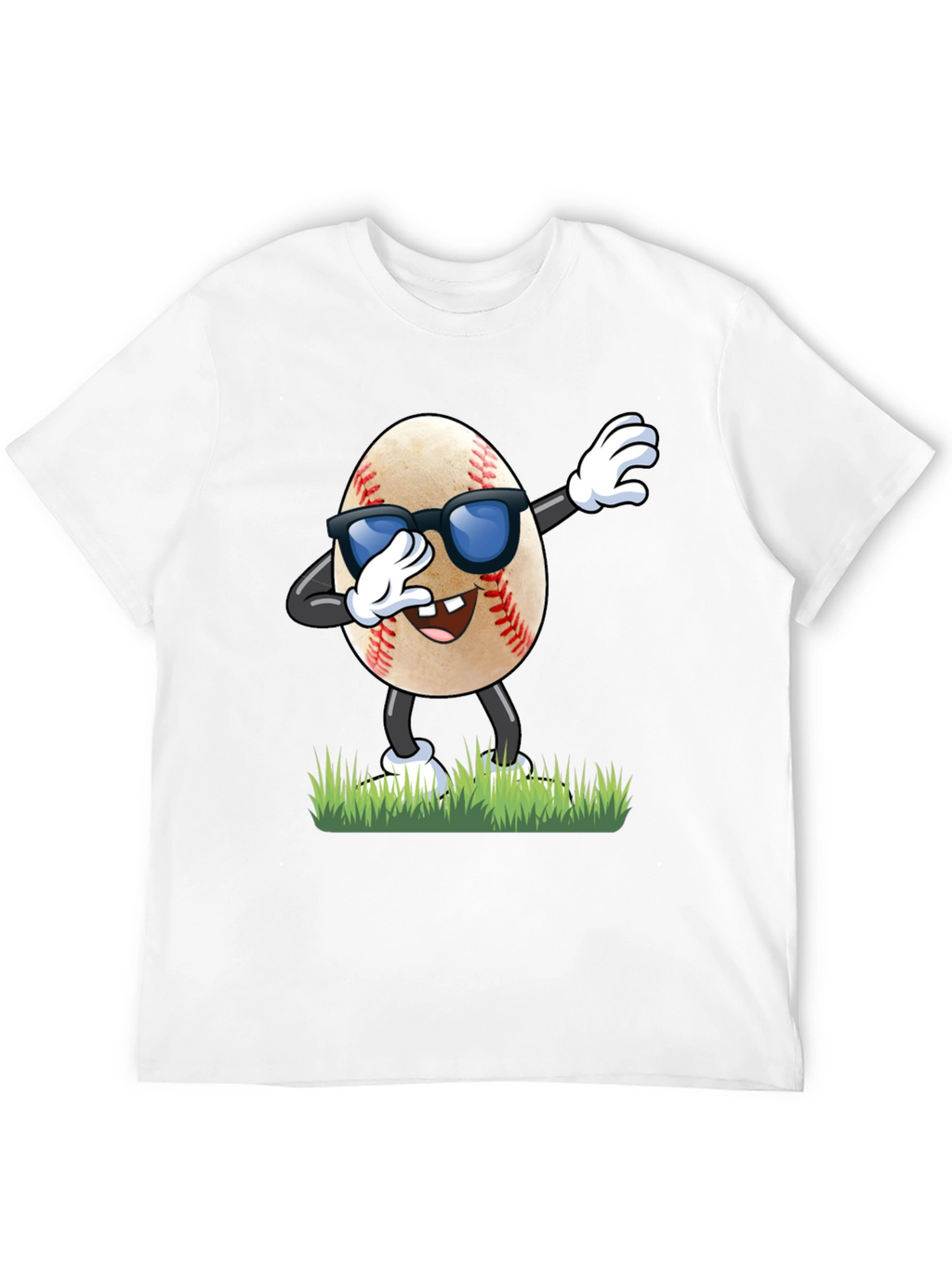 Funny Baseball Egg Dabbing Graphic T-Shirt