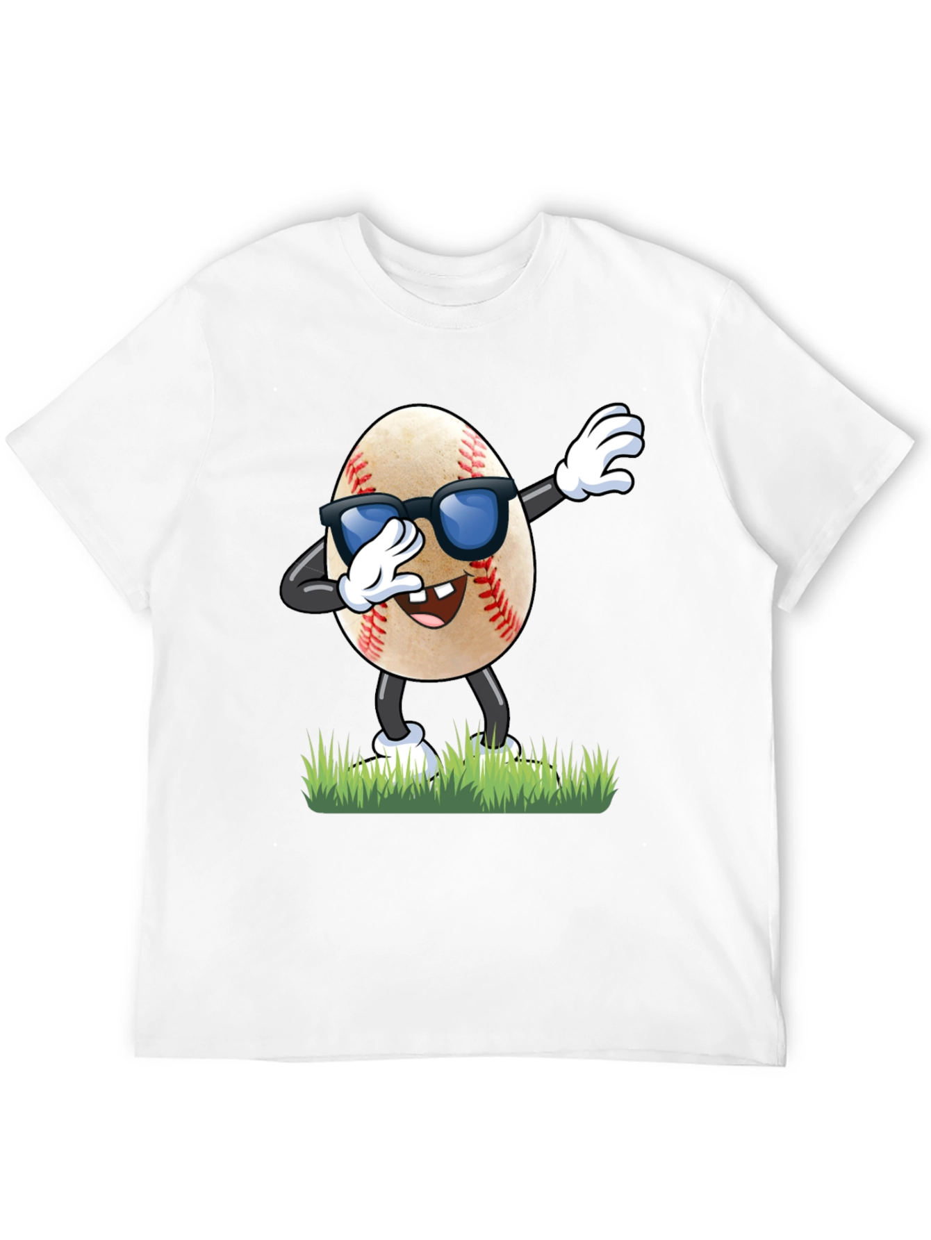 Funny Baseball Egg Dabbing Graphic T-Shirt