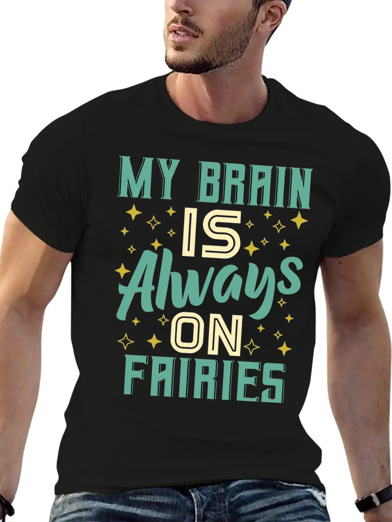 My Brain Is Always On Fairies Fantasy Magic Essential Cotton Tee For Daily Outfits – Unisex Style