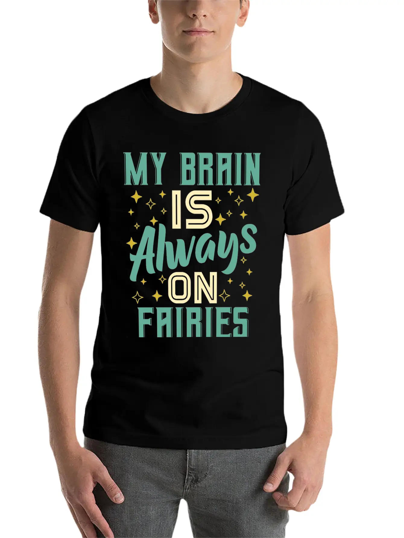 My Brain Is Always On Fairies Fantasy Magic Essential Cotton Tee For Daily Outfits – Unisex Style