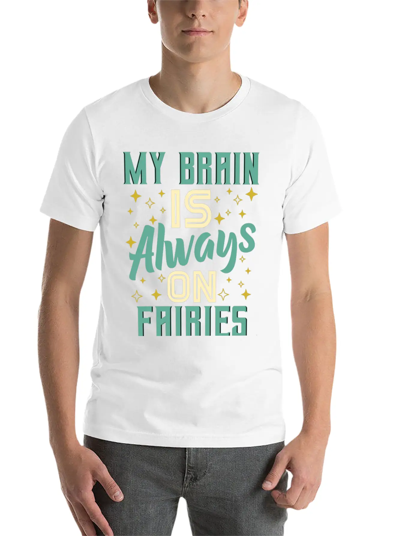 My Brain Is Always On Fairies Fantasy Magic Essential Cotton Tee For Daily Outfits – Unisex Style