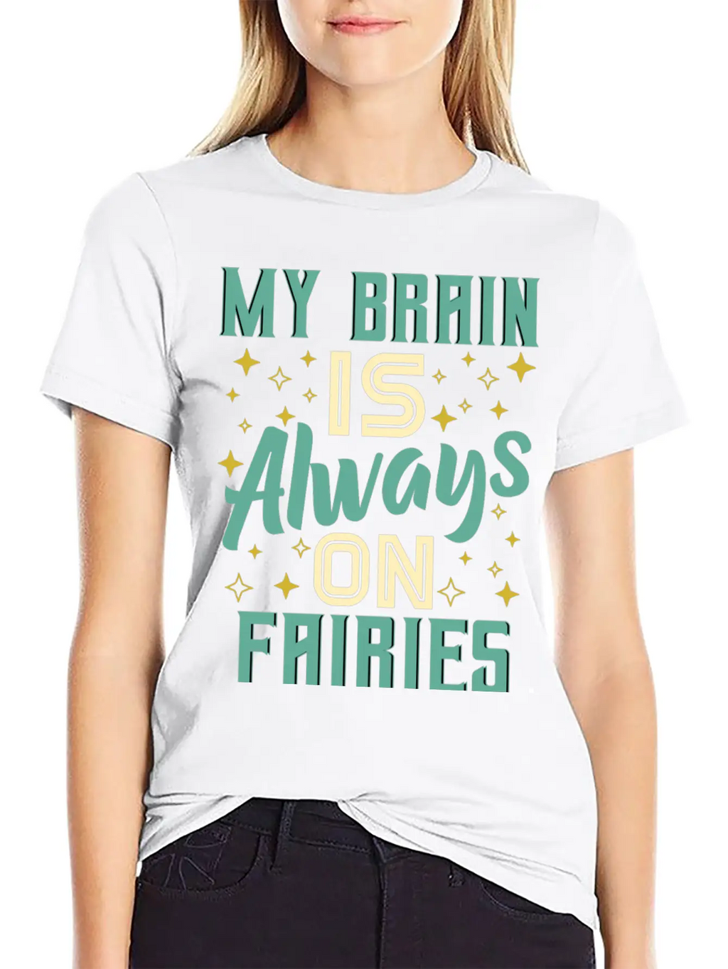 My Brain Is Always On Fairies Fantasy Magic Essential Cotton Tee For Daily Outfits – Unisex Style