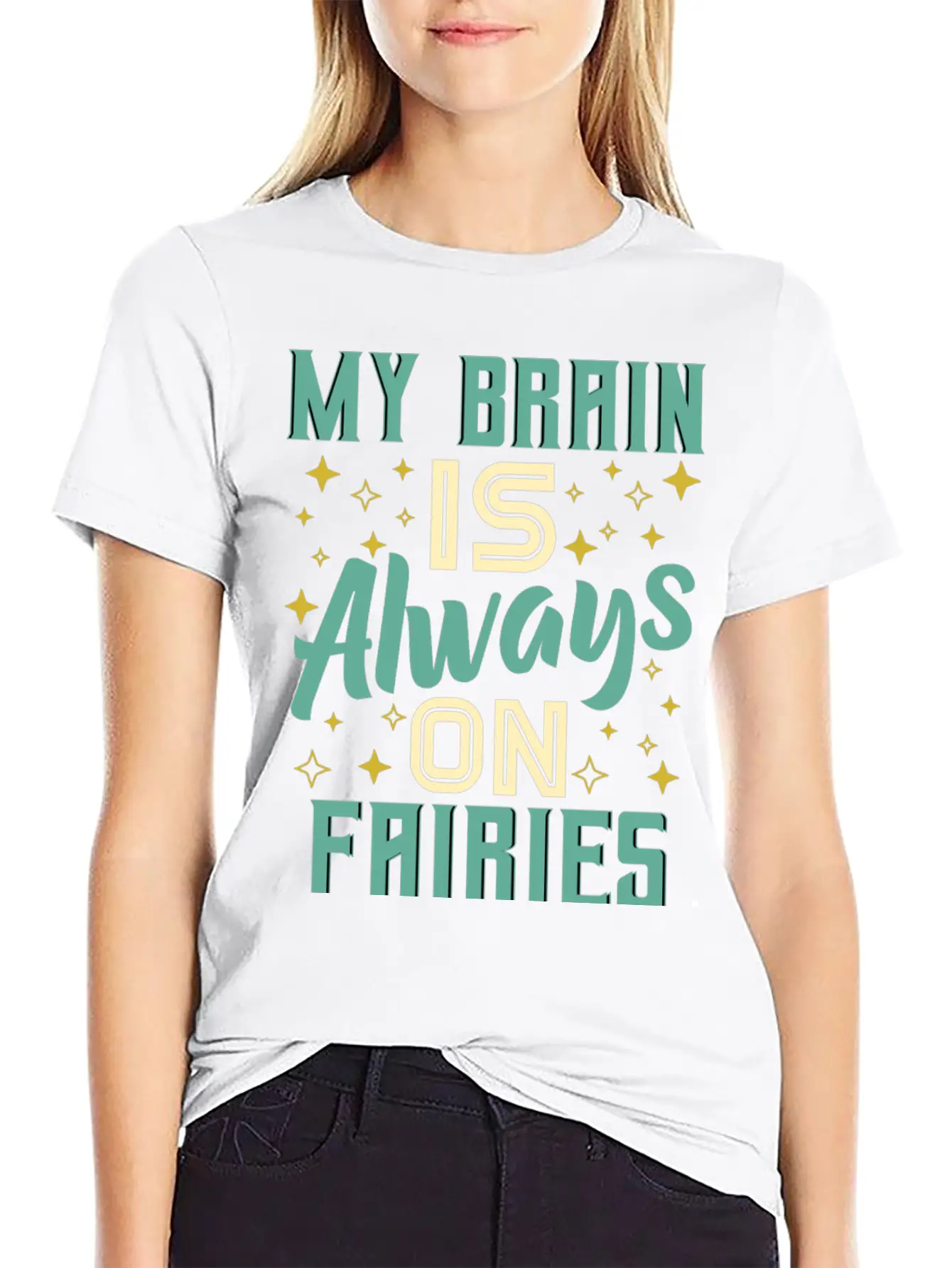 My Brain Is Always On Fairies Fantasy Magic Essential Cotton Tee For Daily Outfits – Unisex Style