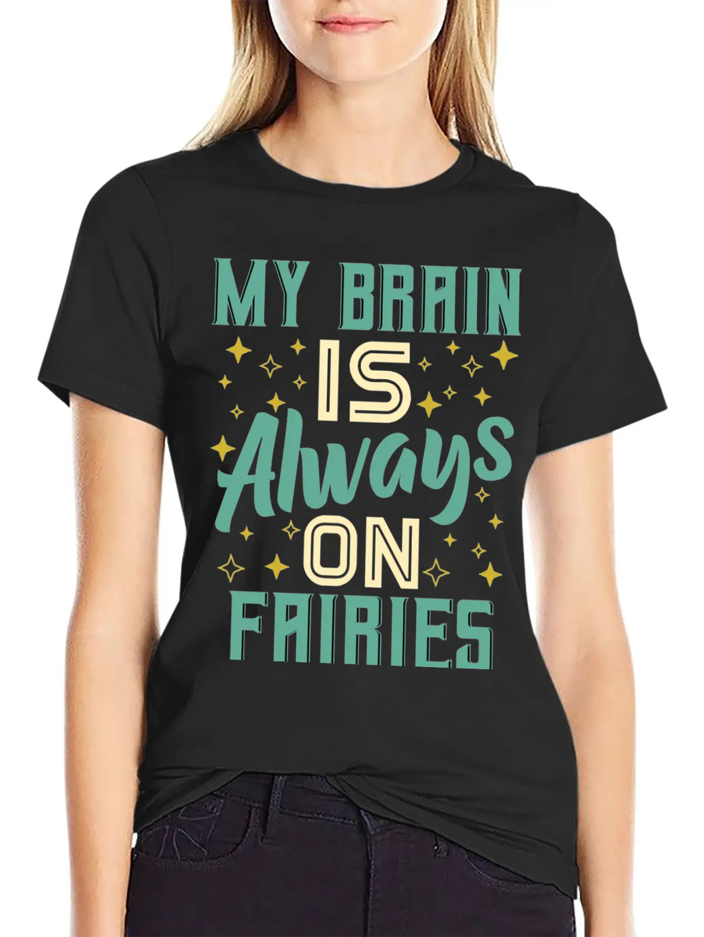 My Brain Is Always On Fairies Fantasy Magic Essential Cotton Tee For Daily Outfits – Unisex Style