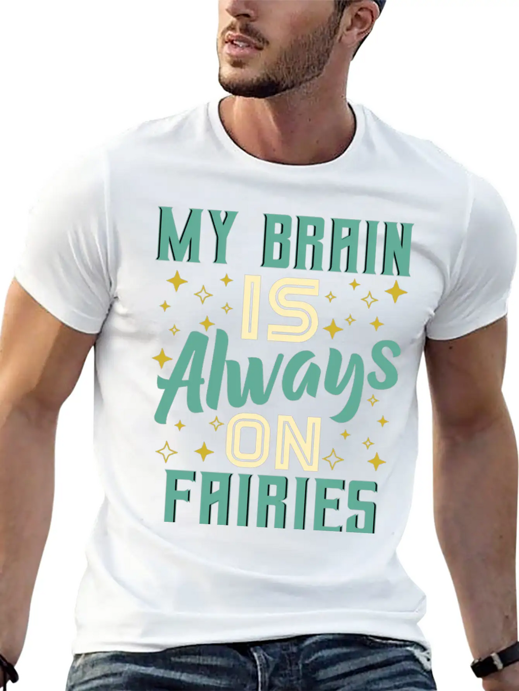 My Brain Is Always On Fairies Fantasy Magic Essential Cotton Tee For Daily Outfits – Unisex Style