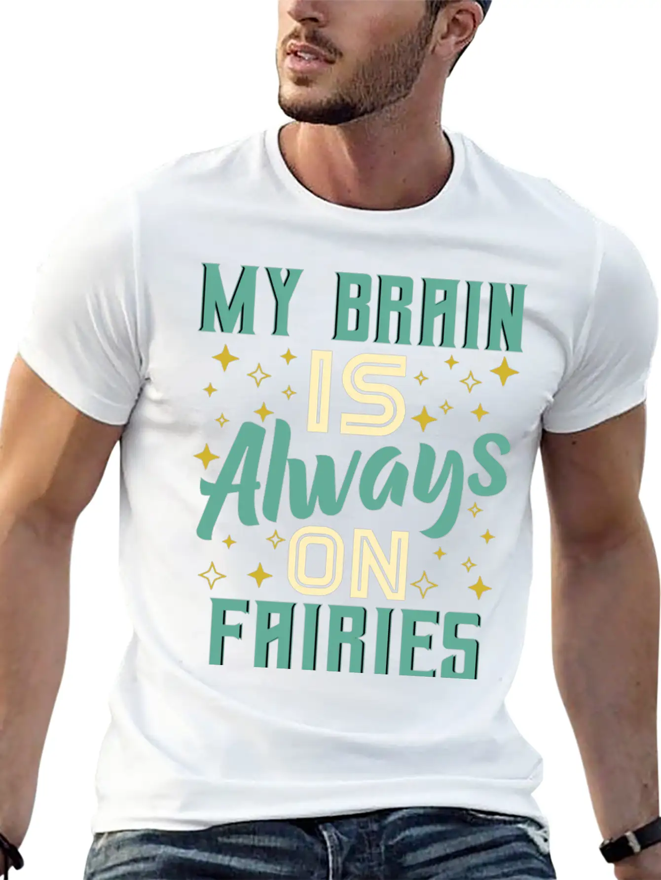 My Brain Is Always On Fairies Fantasy Magic Essential Cotton Tee For Daily Outfits – Unisex Style