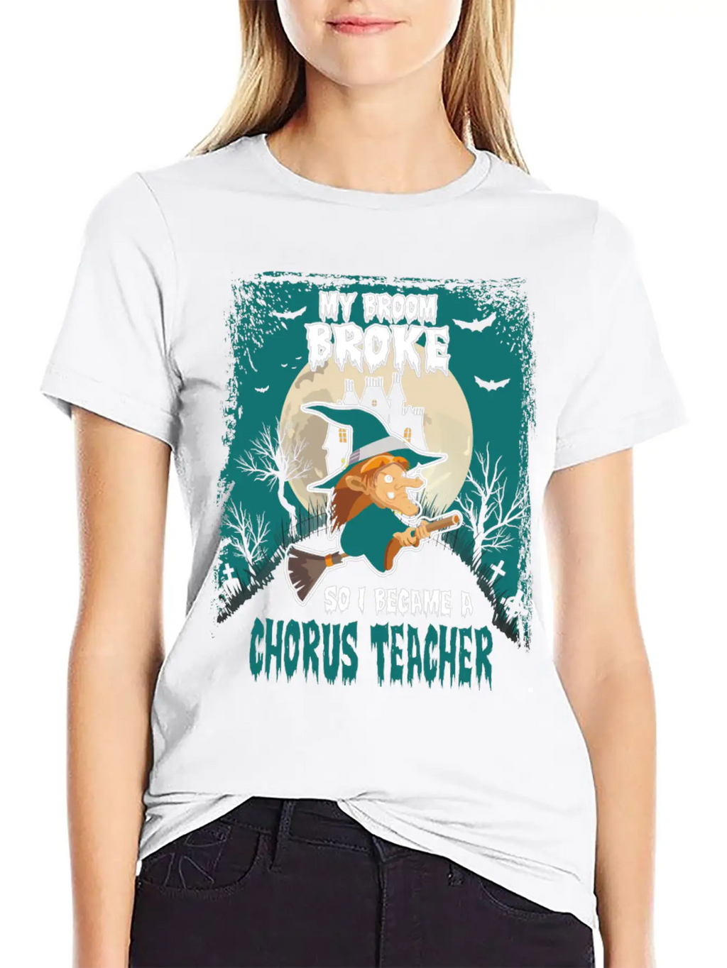 My Broom Broke So I Became A Chorus Teacher Unisex Casual T-Shirt – Clean Design For Daily Comfort
