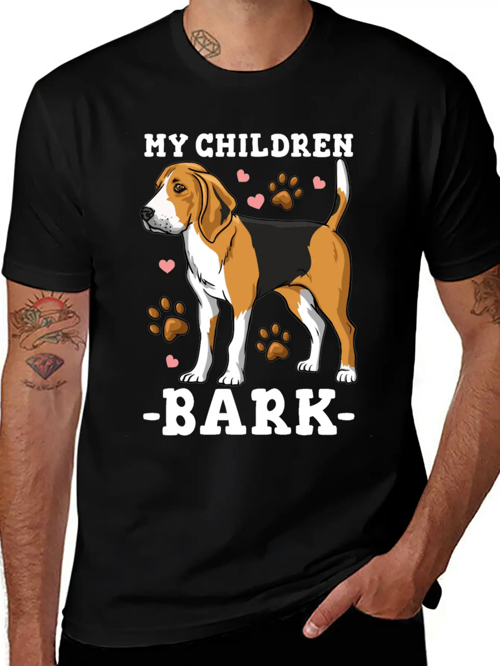 My Children Bark Funny Beagle Dog Owner Casual Graphic T-Shirt – Simple And Comfortable Daily Wear