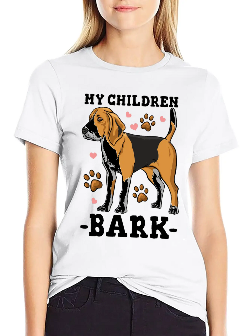 My Children Bark Funny Beagle Dog Owner Casual Graphic T-Shirt – Simple And Comfortable Daily Wear