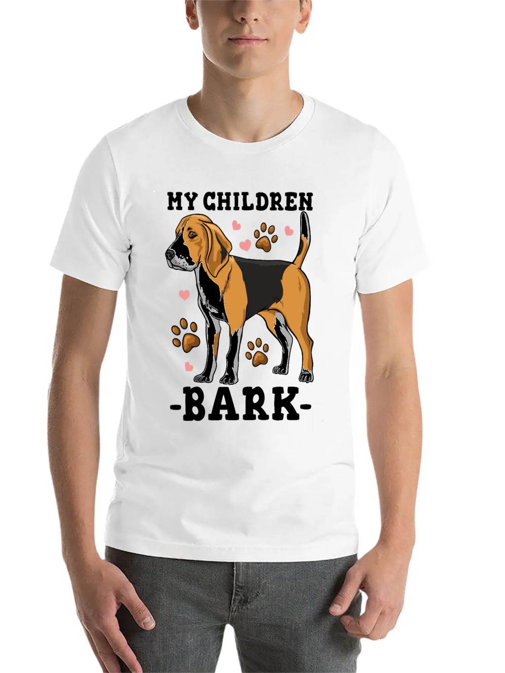 My Children Bark Funny Beagle Dog Owner Casual Graphic T-Shirt – Simple And Comfortable Daily Wear