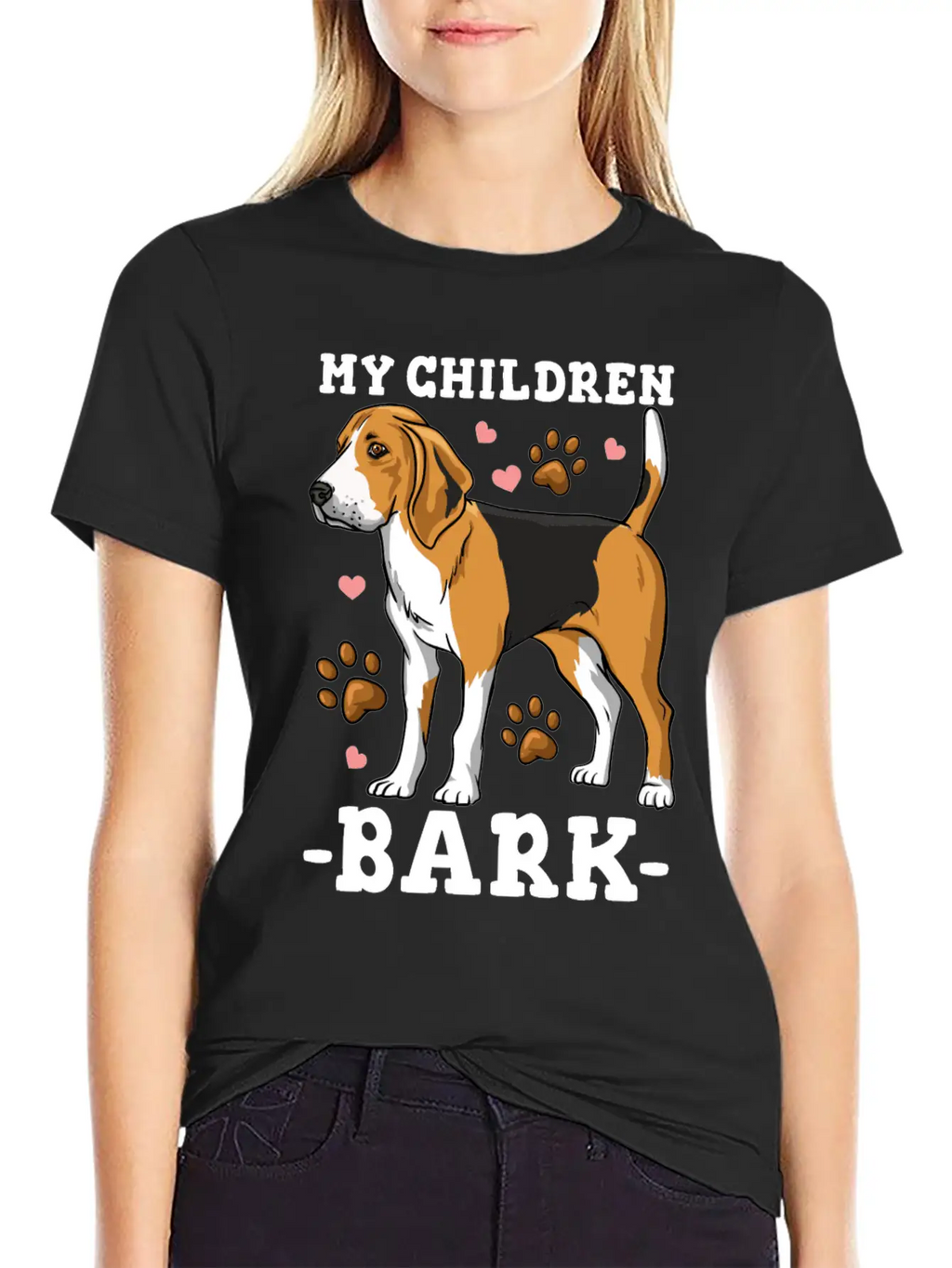 My Children Bark Funny Beagle Dog Owner Casual Graphic T-Shirt – Simple And Comfortable Daily Wear