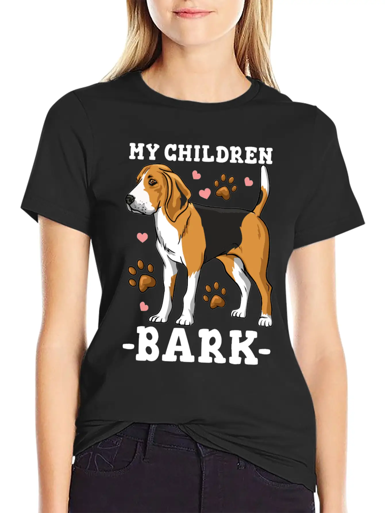 My Children Bark Funny Beagle Dog Owner Casual Graphic T-Shirt – Simple And Comfortable Daily Wear