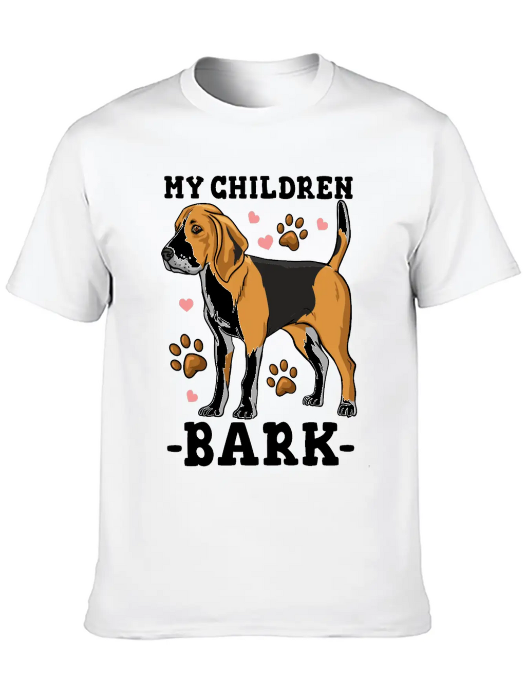 My Children Bark Funny Beagle Dog Owner Casual Graphic T-Shirt – Simple And Comfortable Daily Wear