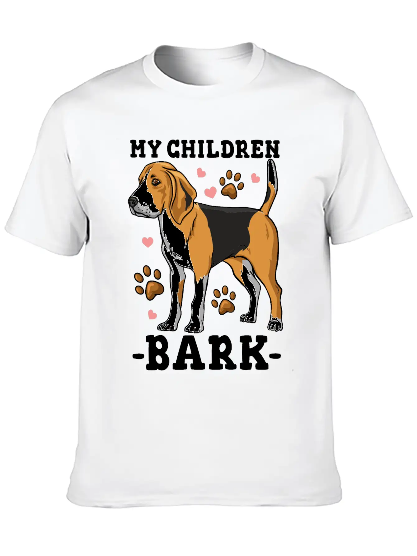 My Children Bark Funny Beagle Dog Owner Casual Graphic T-Shirt – Simple And Comfortable Daily Wear