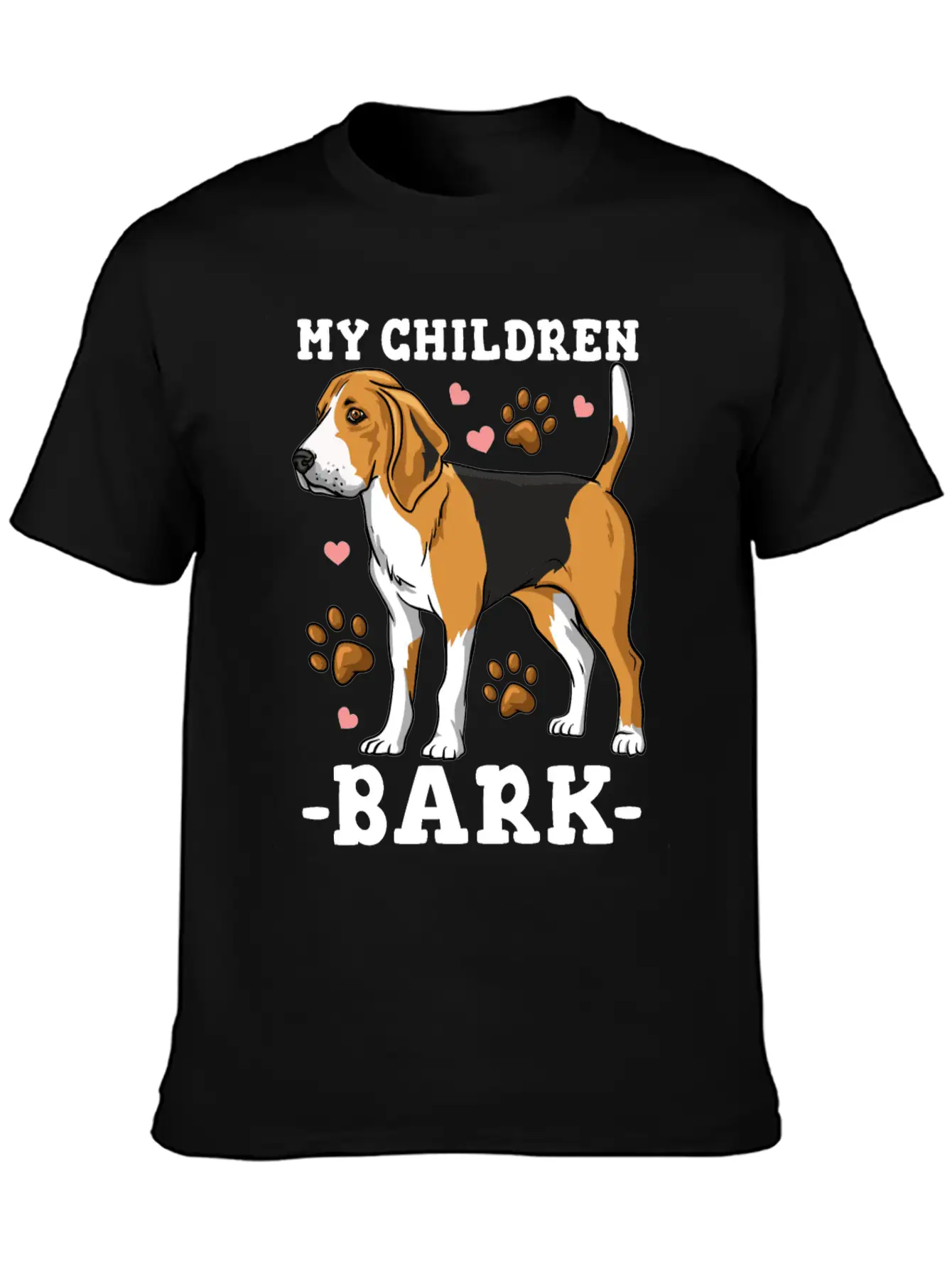 My Children Bark Funny Beagle Dog Owner Casual Graphic T-Shirt – Simple And Comfortable Daily Wear