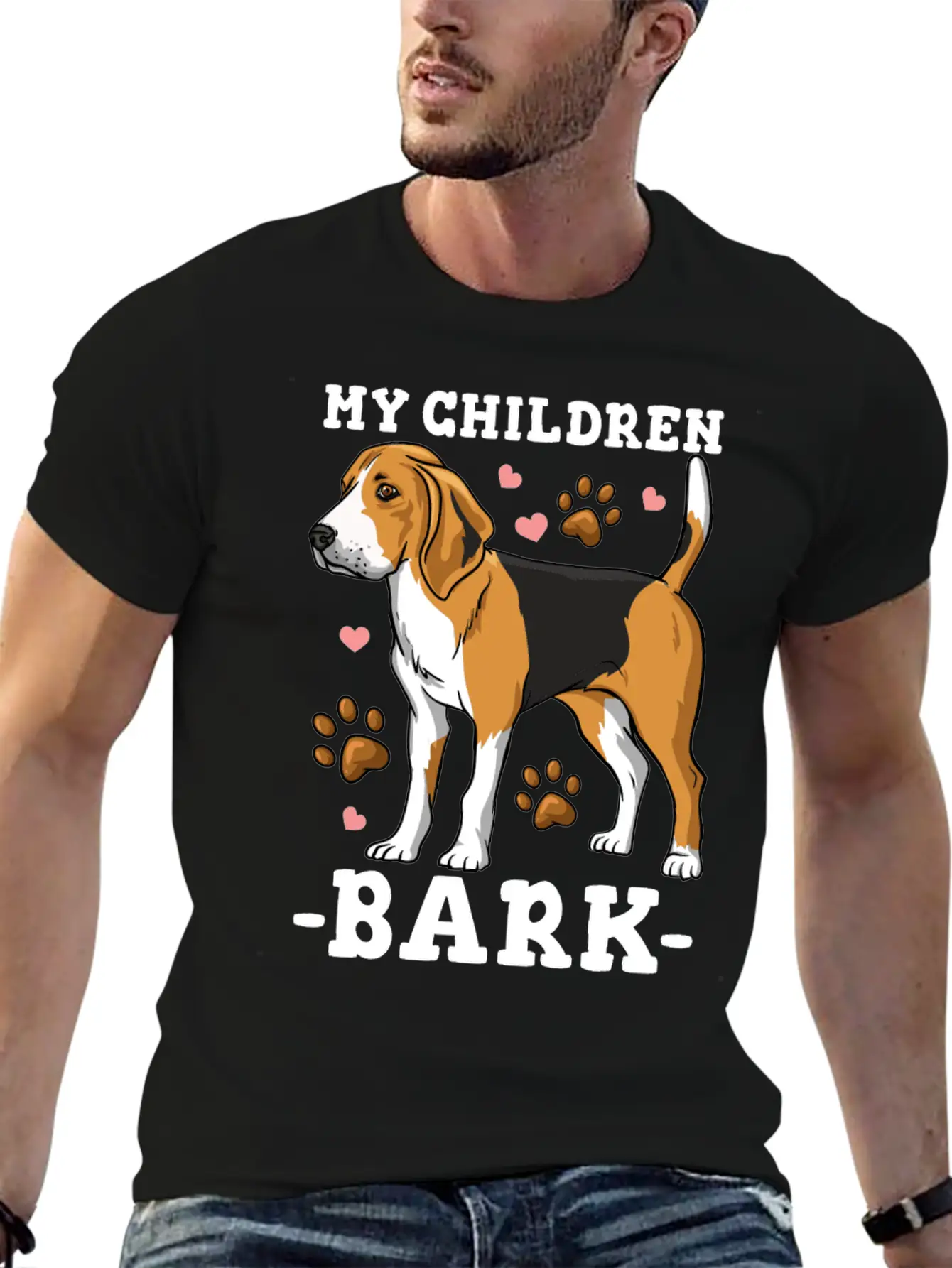 My Children Bark Funny Beagle Dog Owner Casual Graphic T-Shirt – Simple And Comfortable Daily Wear
