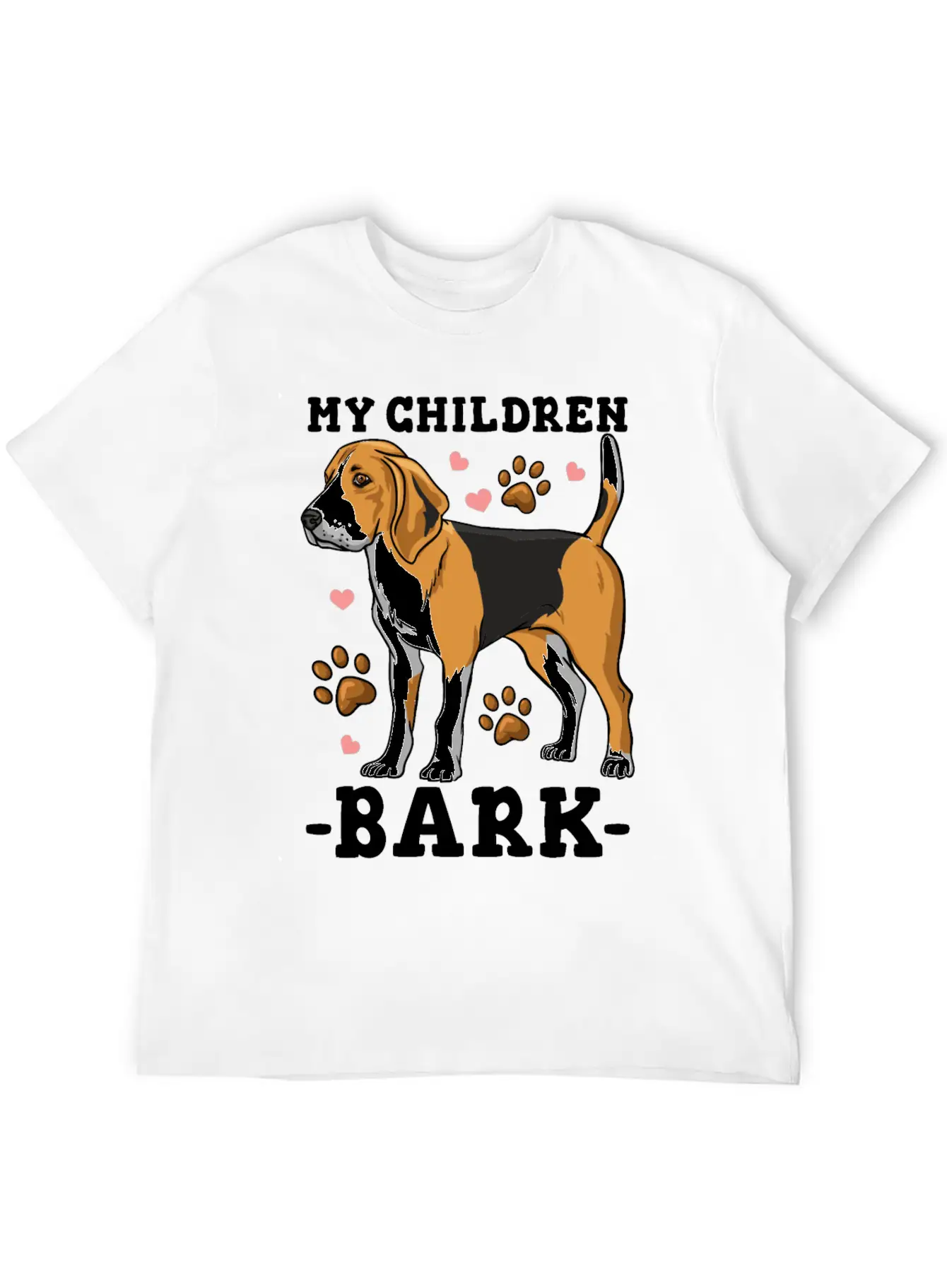 My Children Bark Funny Beagle Dog Owner Casual Graphic T-Shirt – Simple And Comfortable Daily Wear