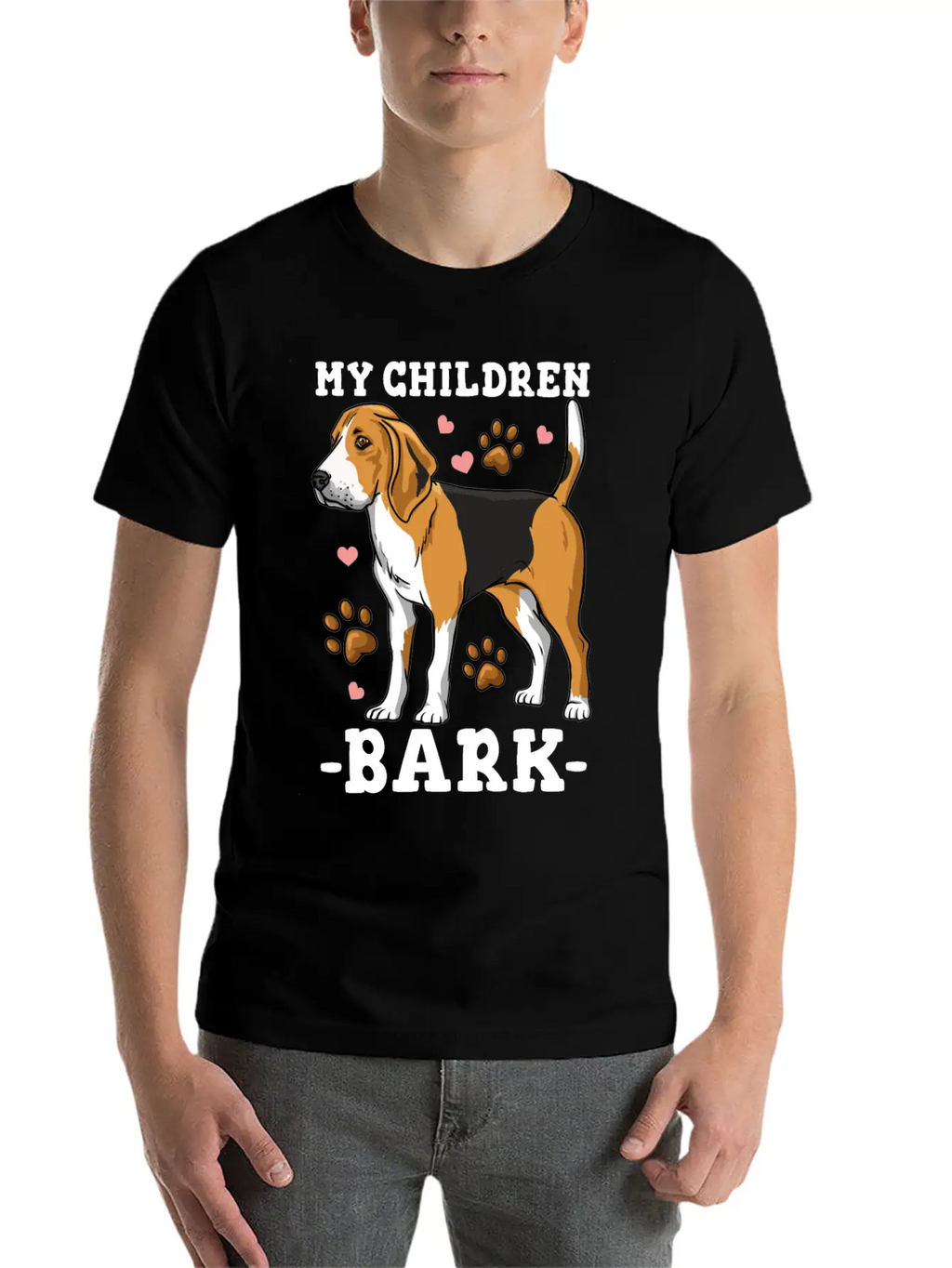 My Children Bark Funny Beagle Dog Owner Casual Graphic T-Shirt – Simple And Comfortable Daily Wear