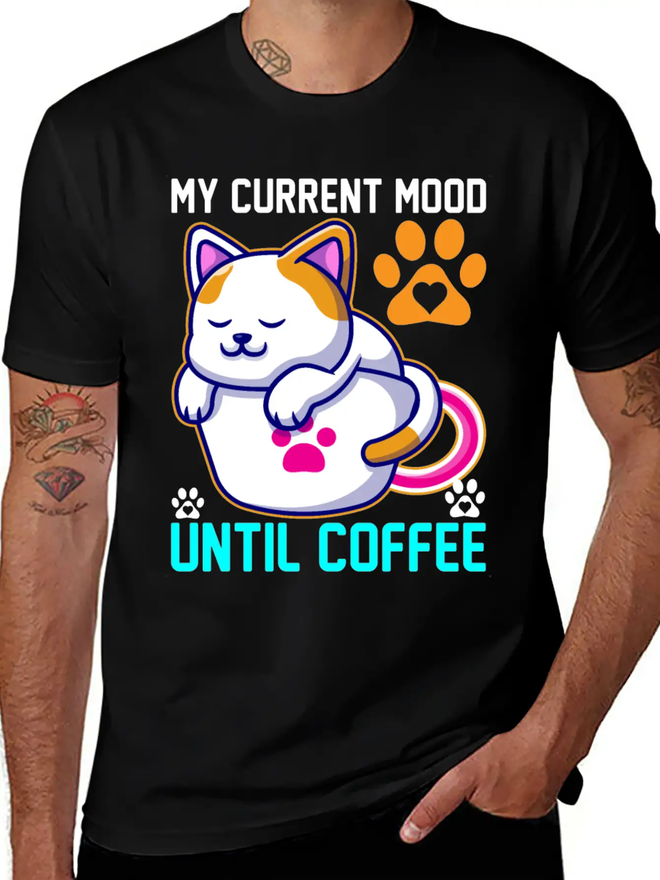 My Current Mood Until Coffee Unisex Casual T-Shirt – Clean Design For Daily Comfort