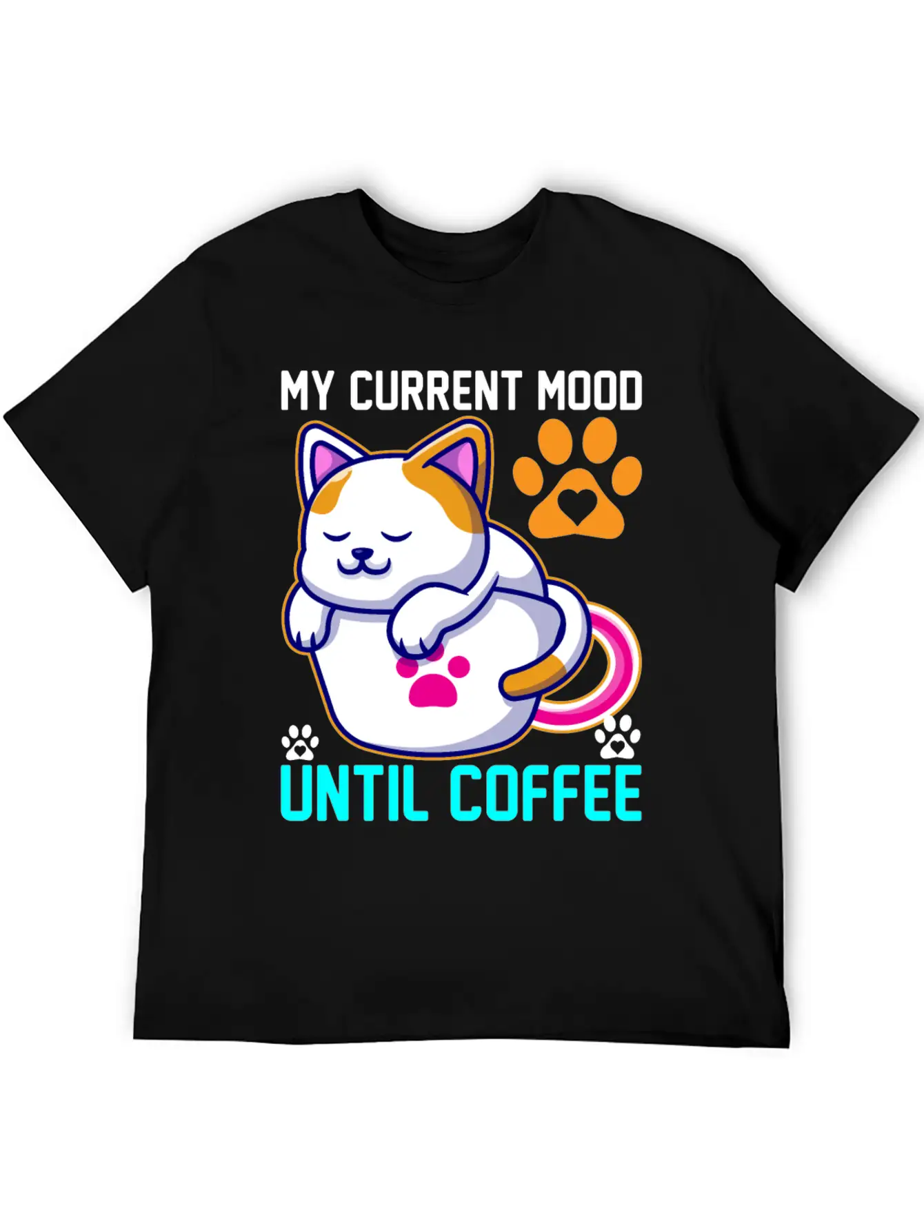 My Current Mood Until Coffee Unisex Casual T-Shirt – Clean Design For Daily Comfort