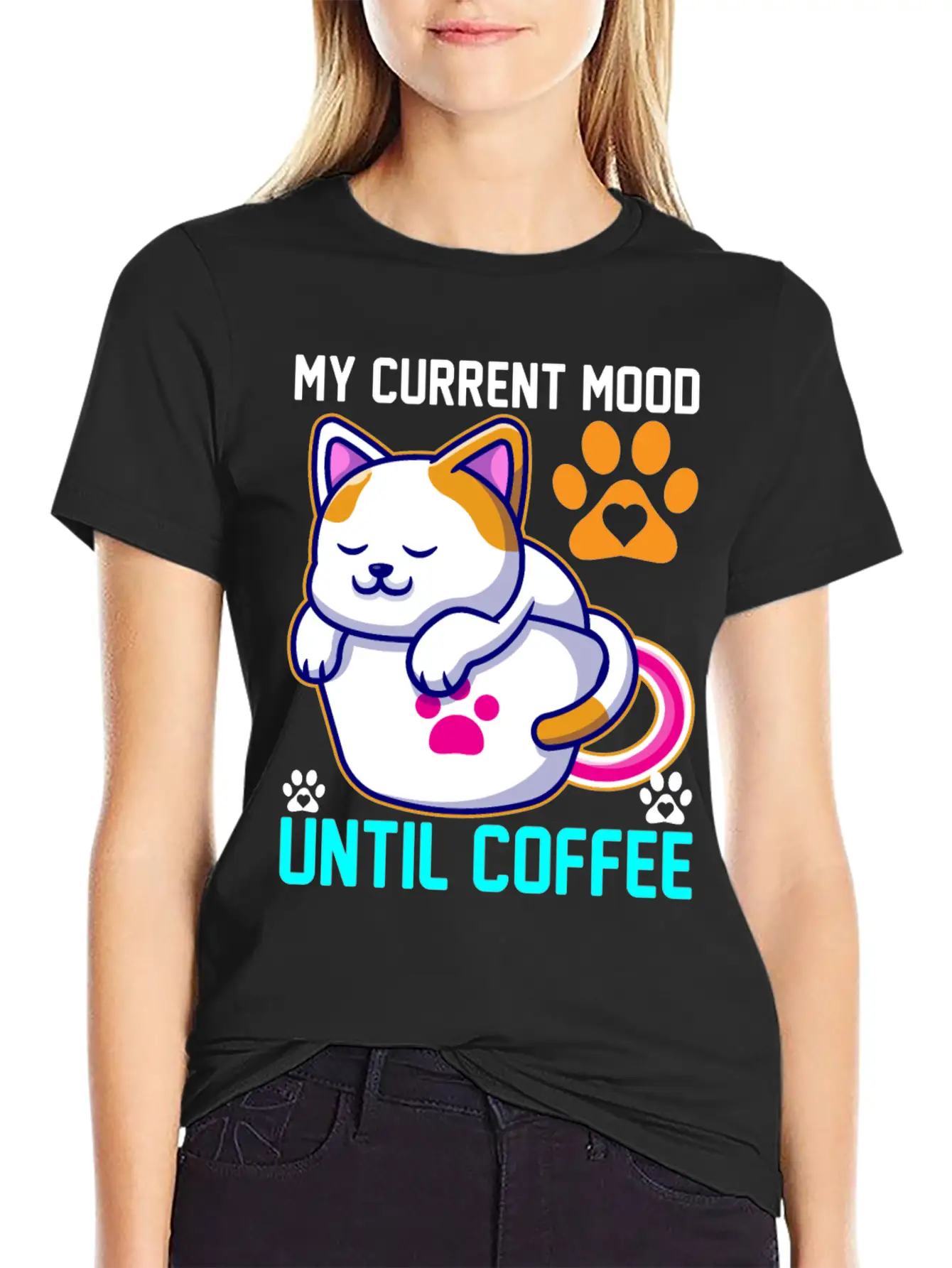 My Current Mood Until Coffee Unisex Casual T-Shirt – Clean Design For Daily Comfort